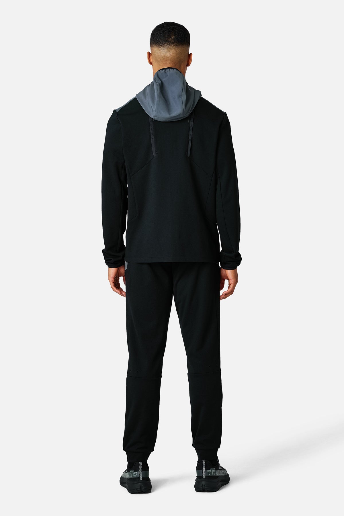 Triathlon Ultra Fleece Zip Hood - Black/Graphite Grey