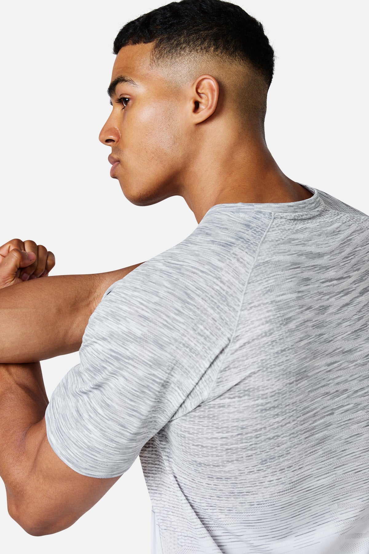 Arc Seamless 2.0 Tee - White/Concrete Grey/Lunar Grey