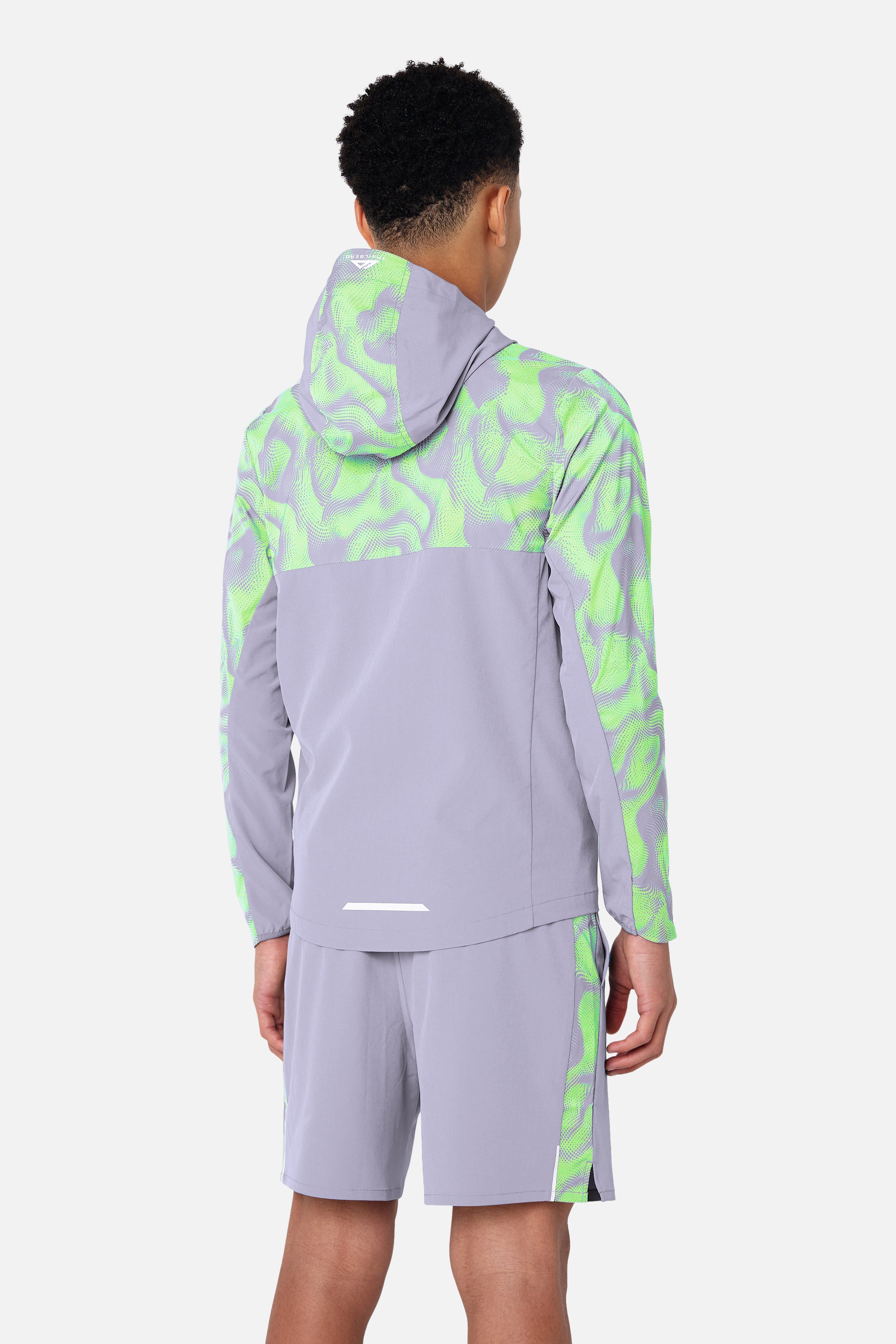 Boys Kinetic Windbreaker - Moon Grey/Neon Lime