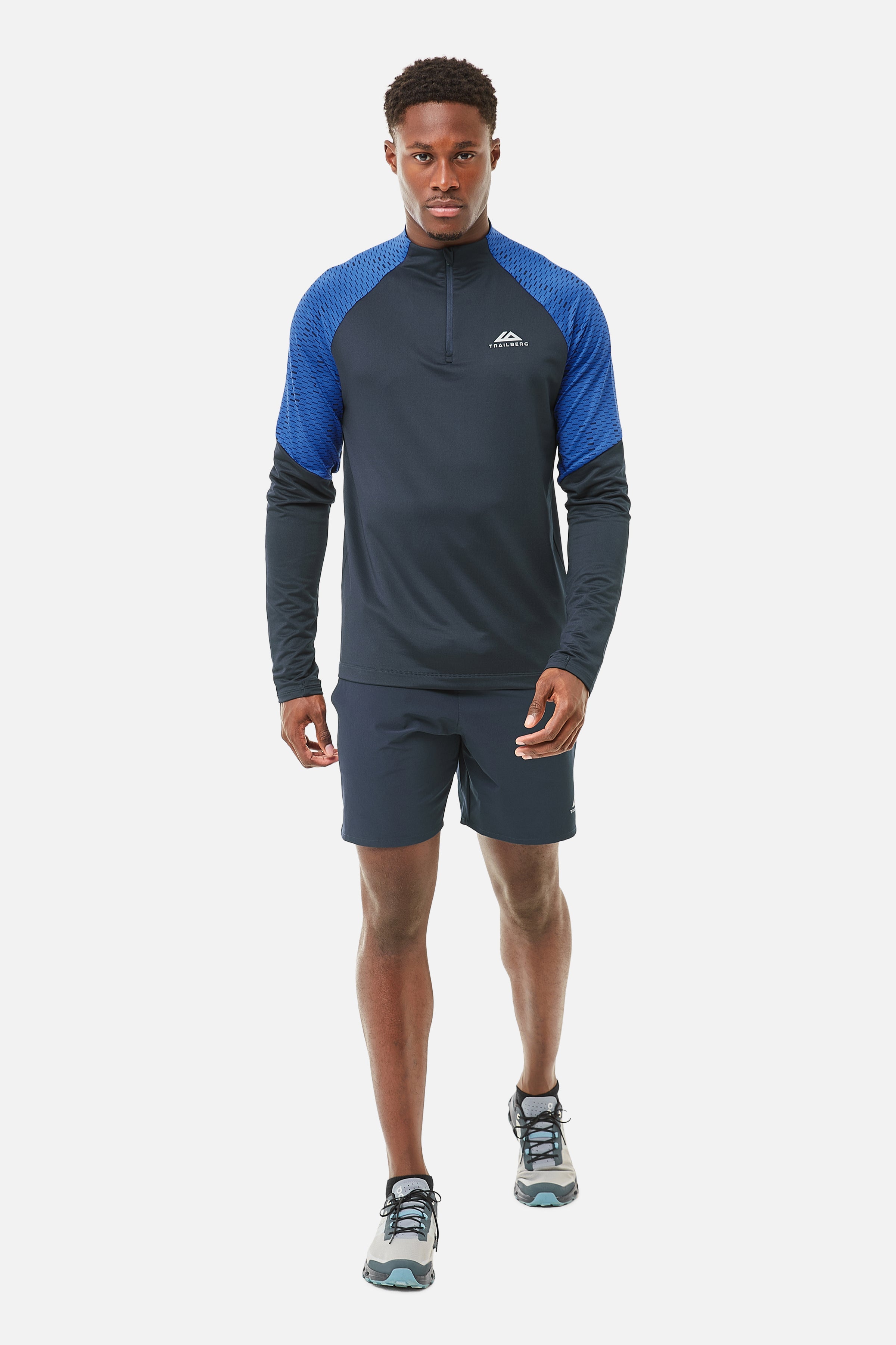 Motion Quarter Zip - Navy/Cobalt