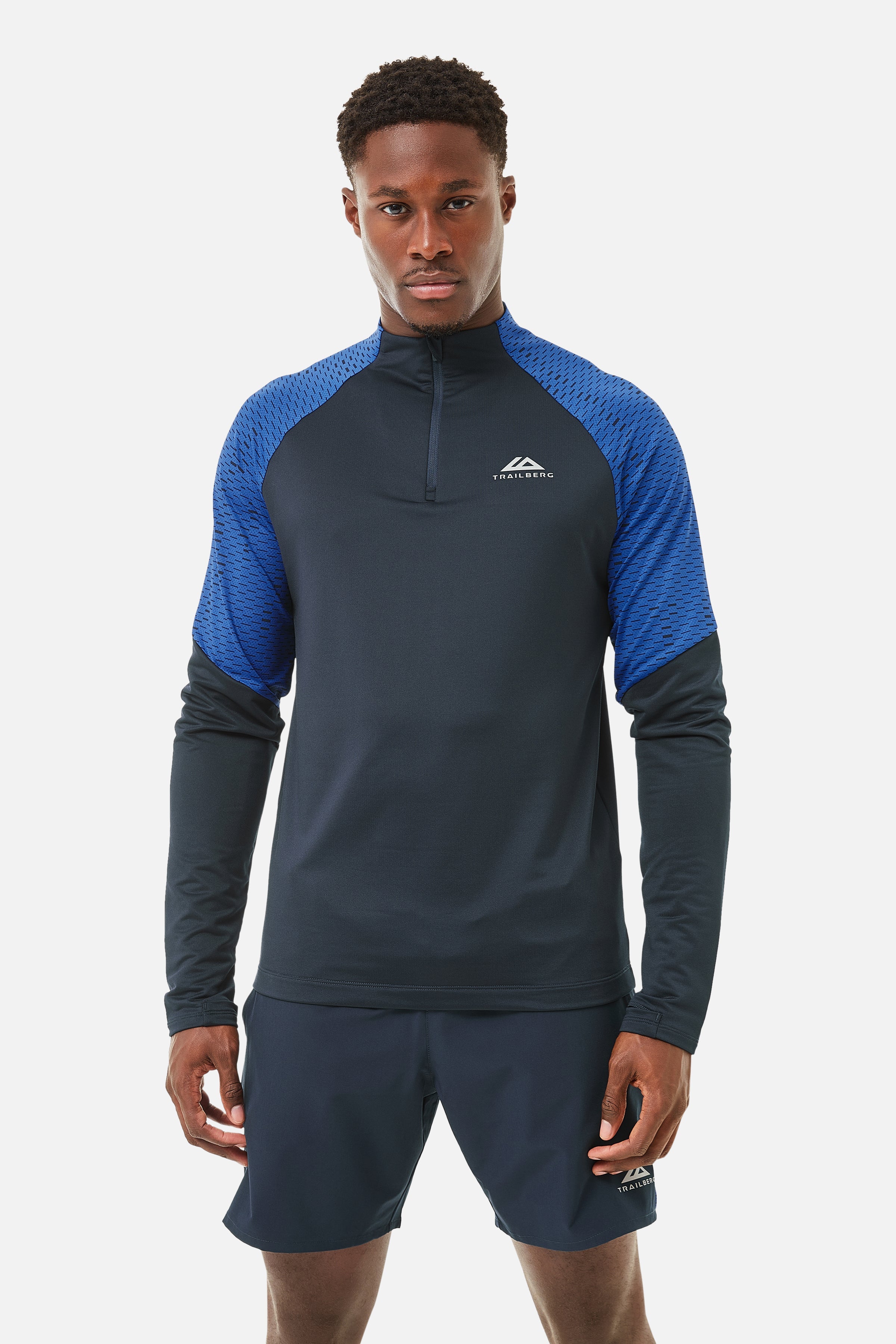 Motion Quarter Zip - Navy/Cobalt