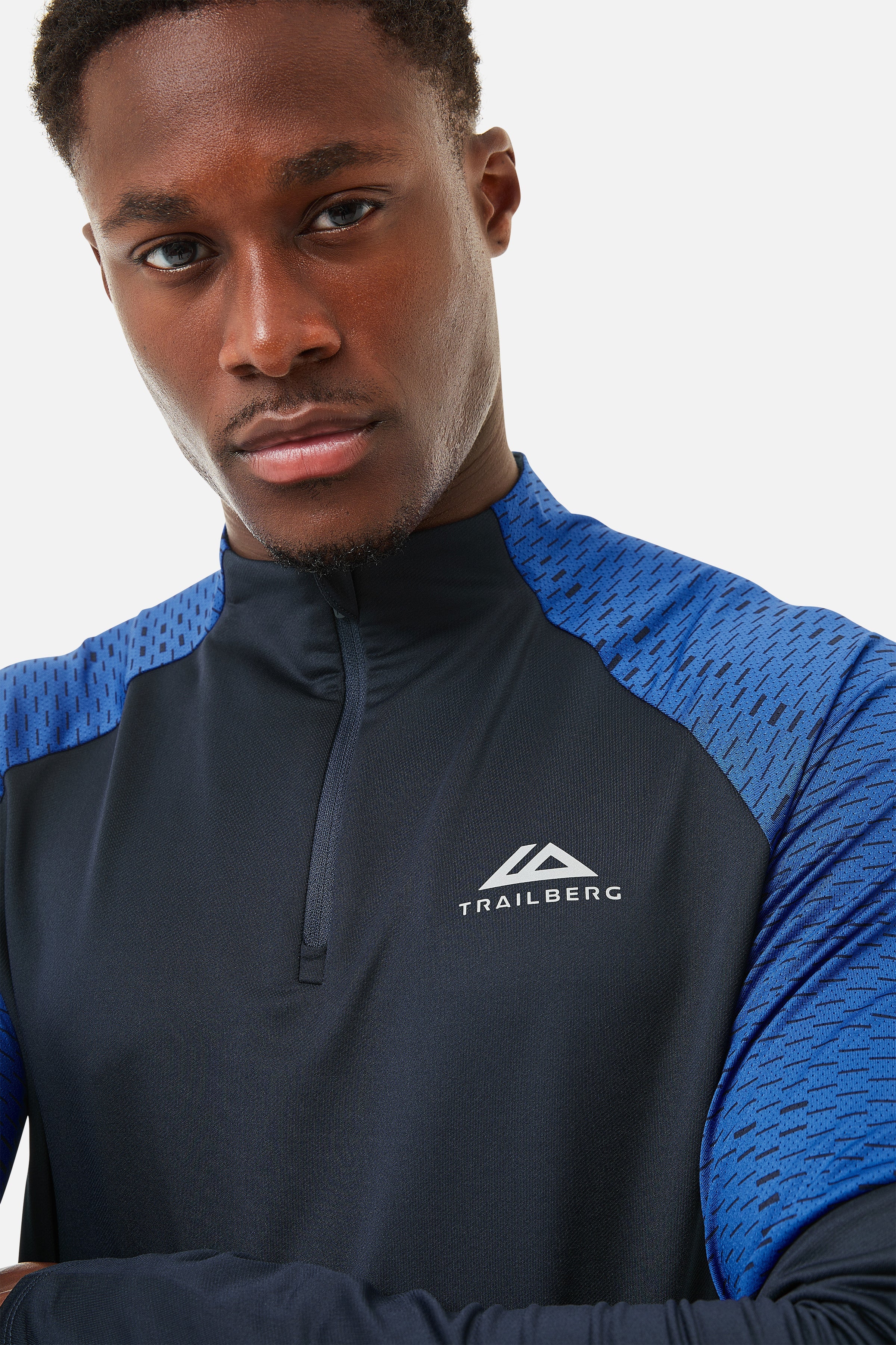 Motion Quarter Zip - Navy/Cobalt