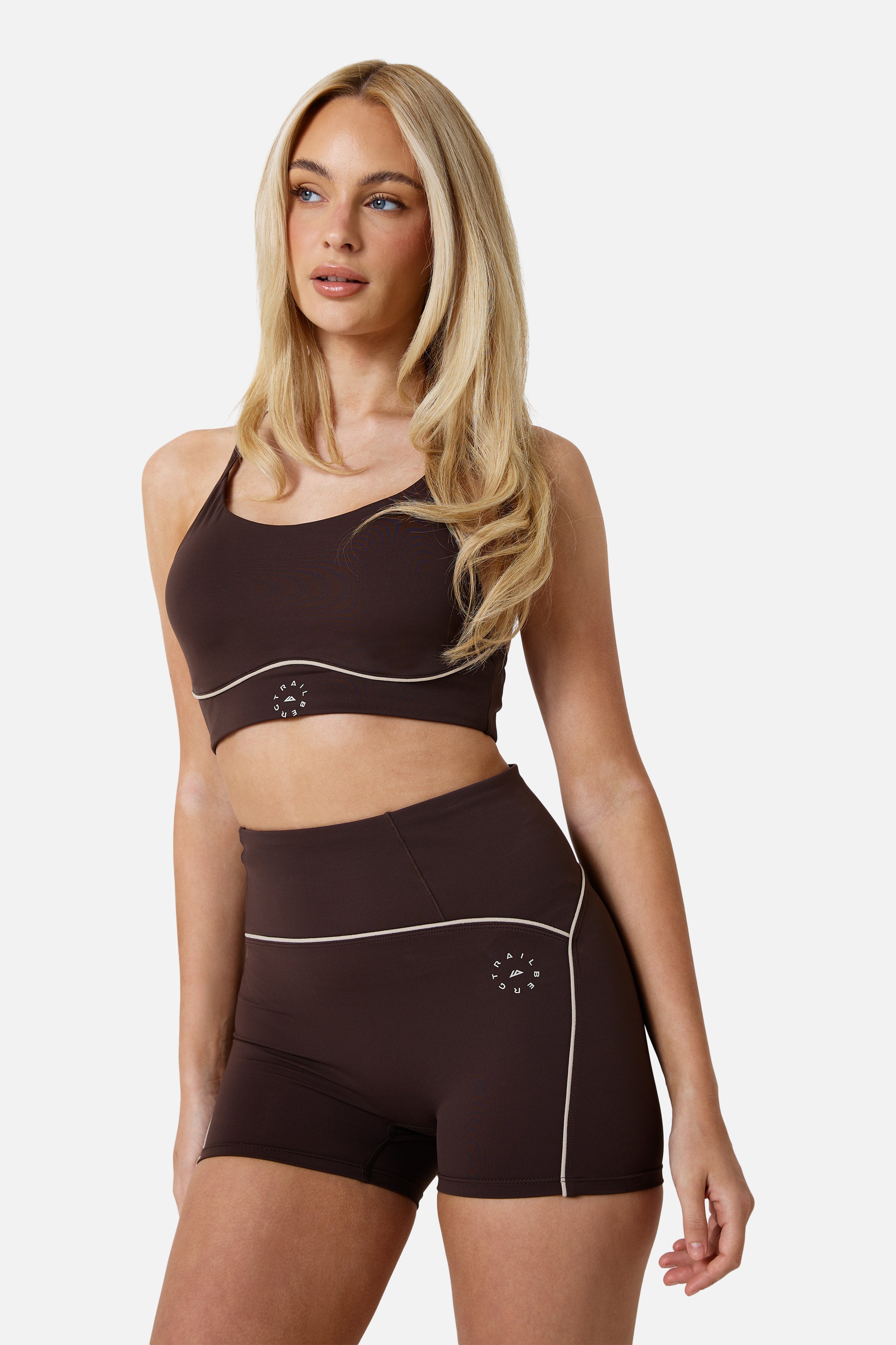 Womens Drift Bra and Short Set - Bitter Chocolate