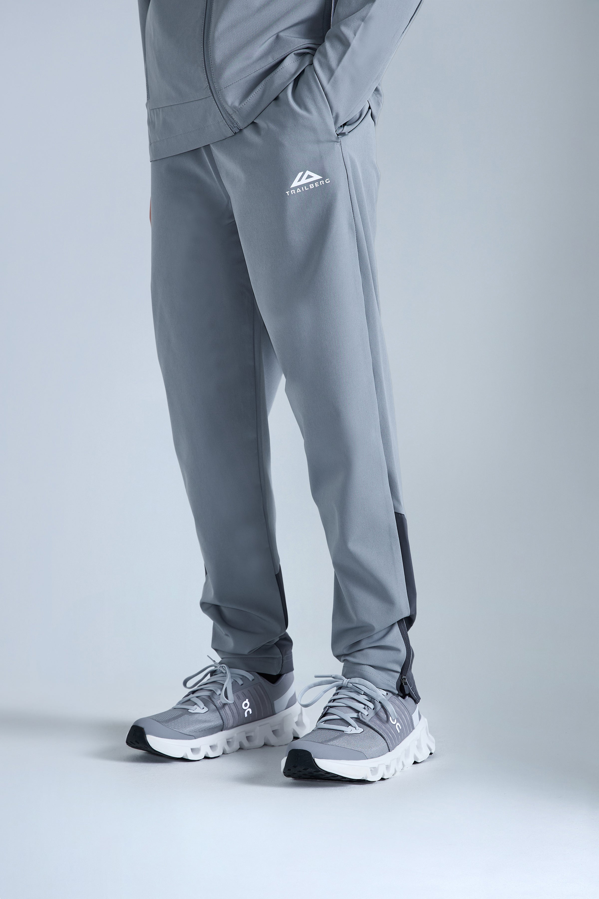 Boys Dune Hybrid Tracksuit - Moon Grey/Iron Grey
