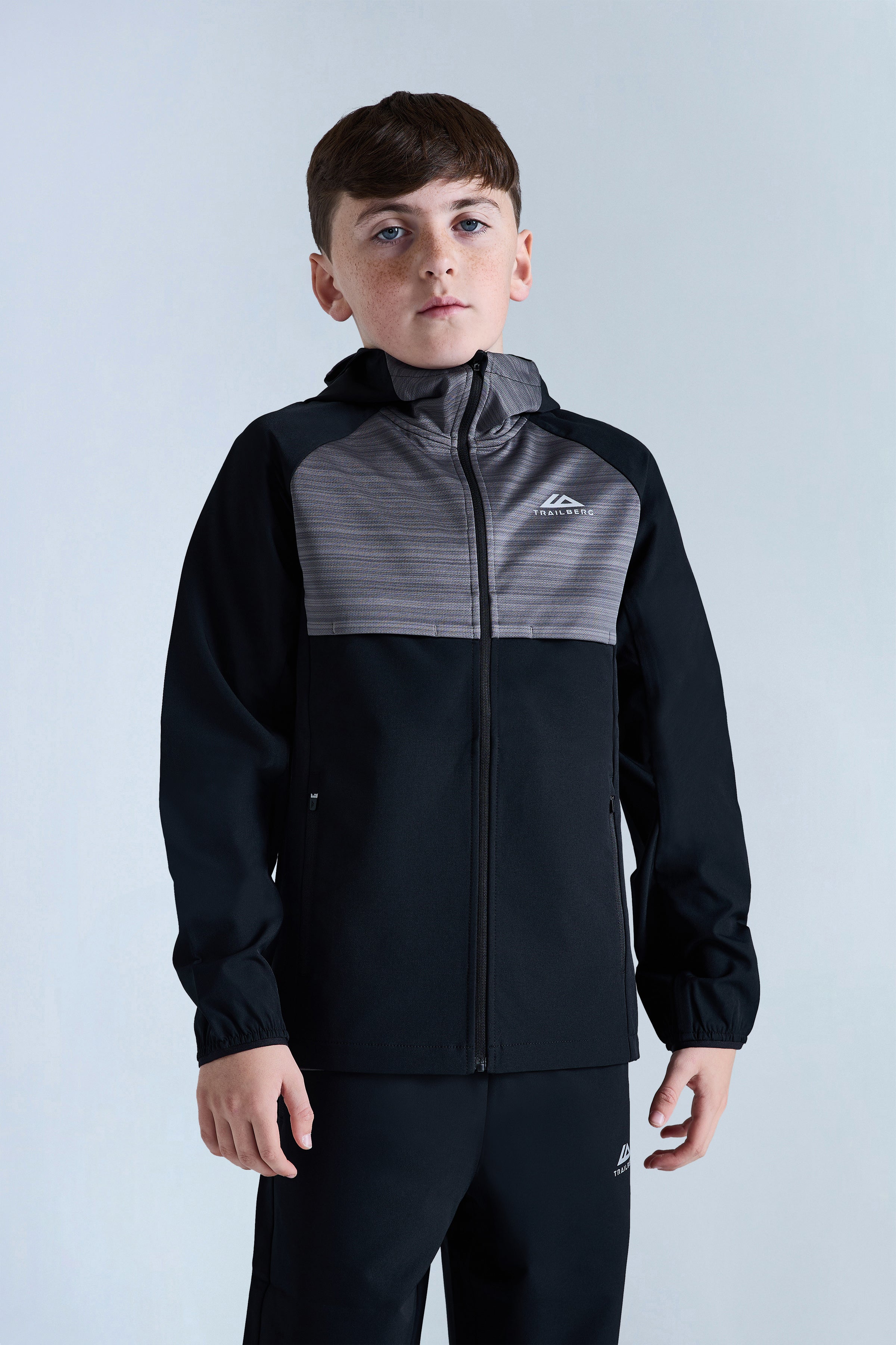 Boys Cloud 2.0 Woven Tracksuit - Black/Urban Smoke