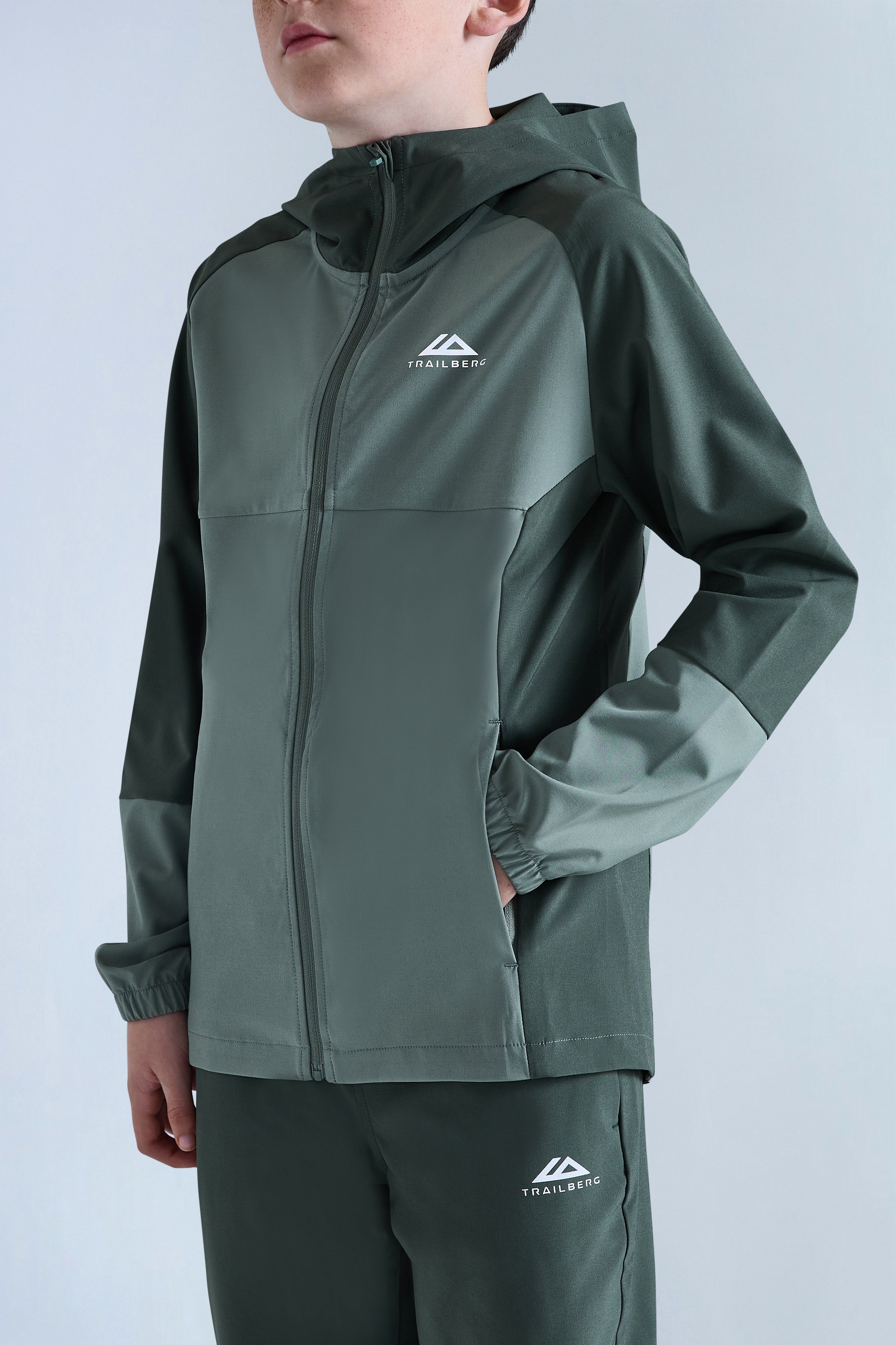 Boys Essentials Hood - Tidal Green/Dark Fern