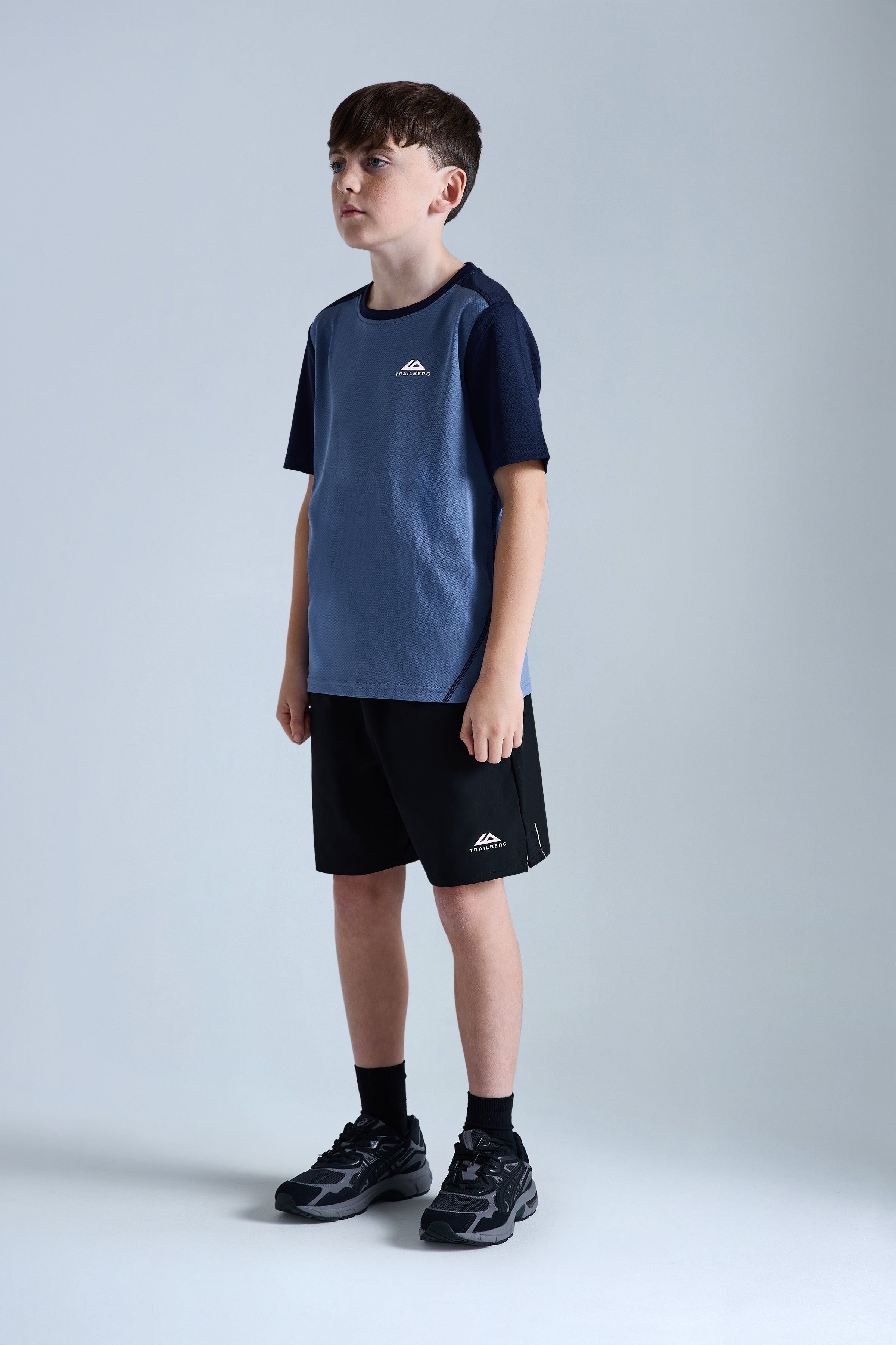Boys Essentials T-Shirt - Blue Essence/Navy Blue