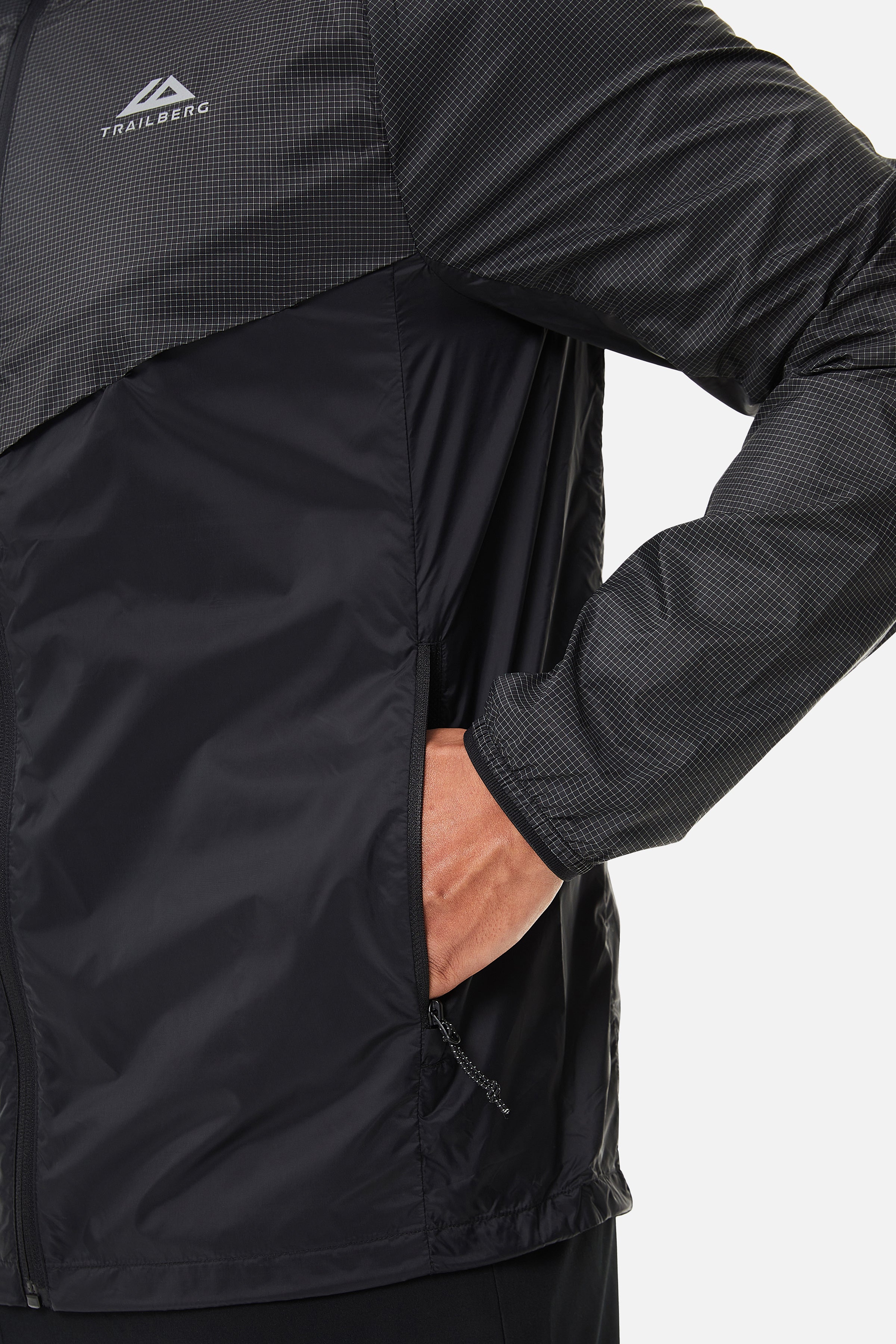 Rapid Grid Windbreaker - Black