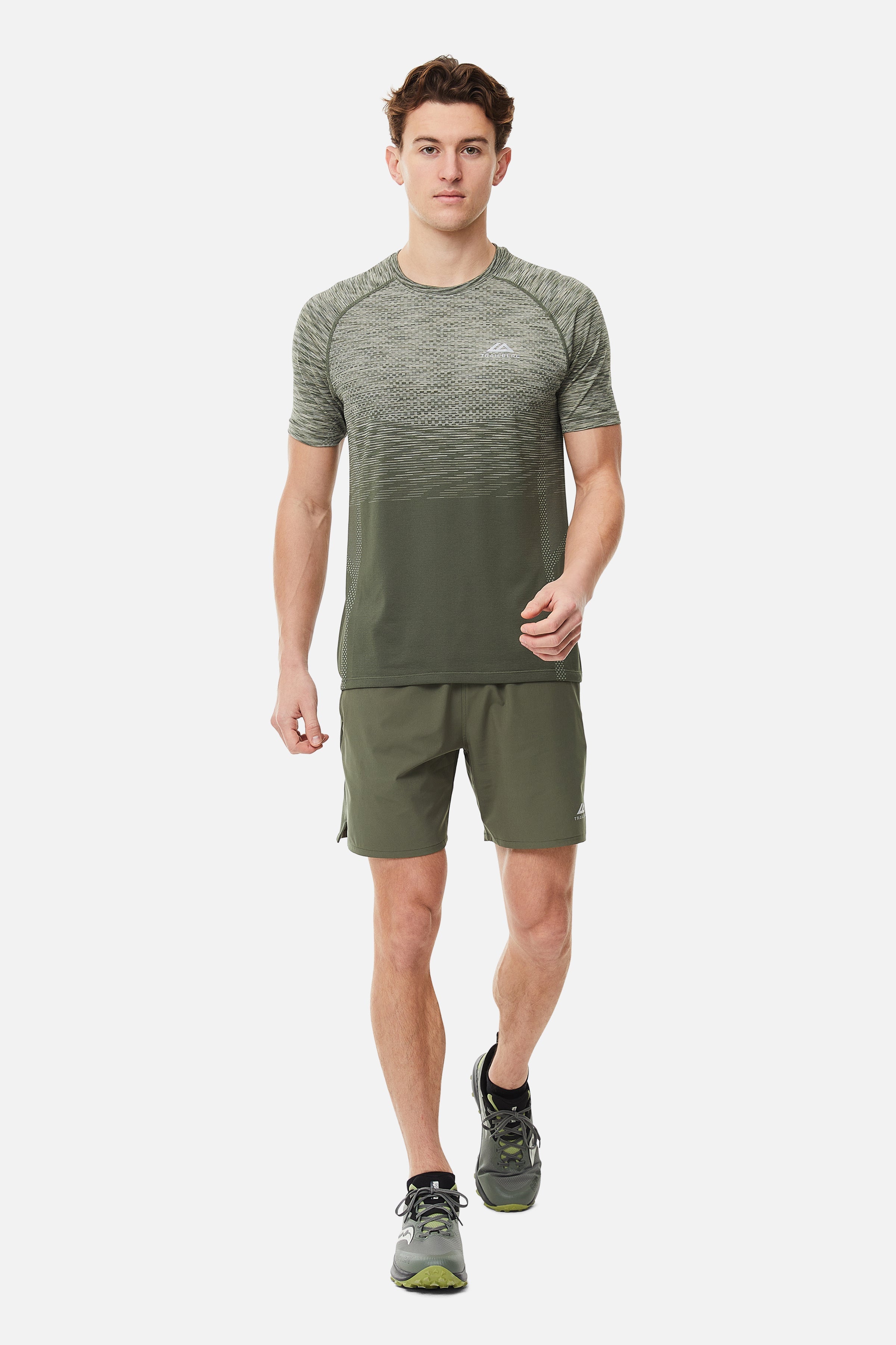 Apex Seamless Tee - Dark Fern/Pine Dust/Frostwood