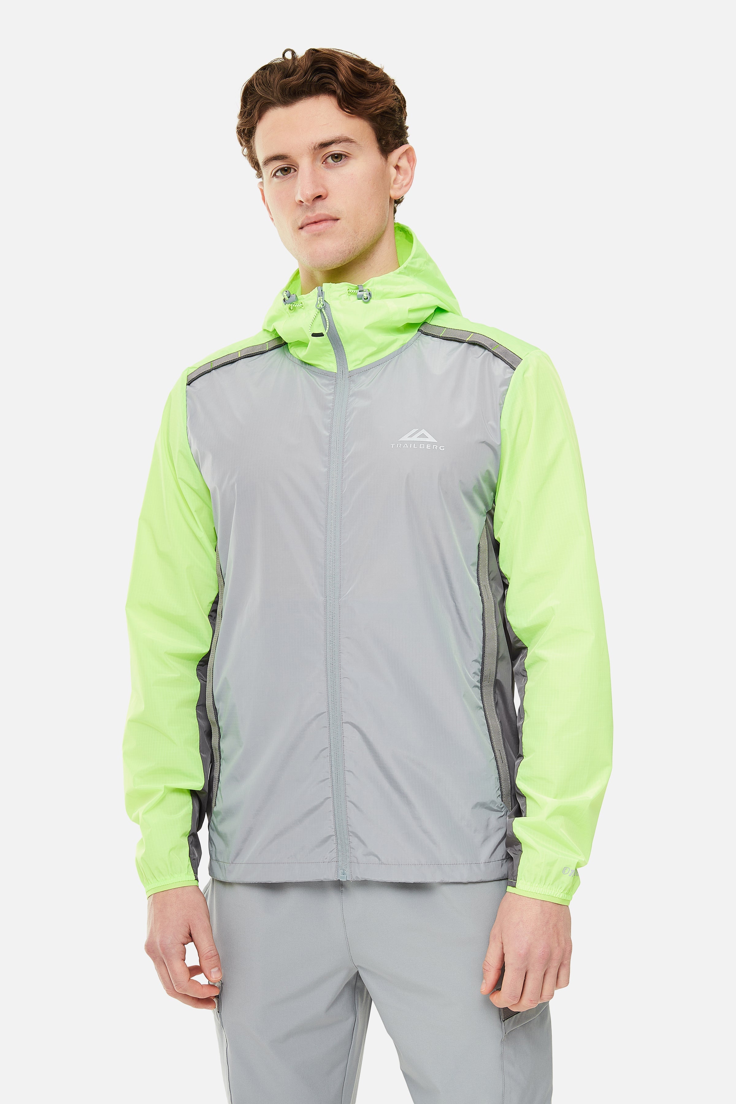 SS25 Triathlon Windbreaker - Smoke Grey/Moon Grey/Neon Lime