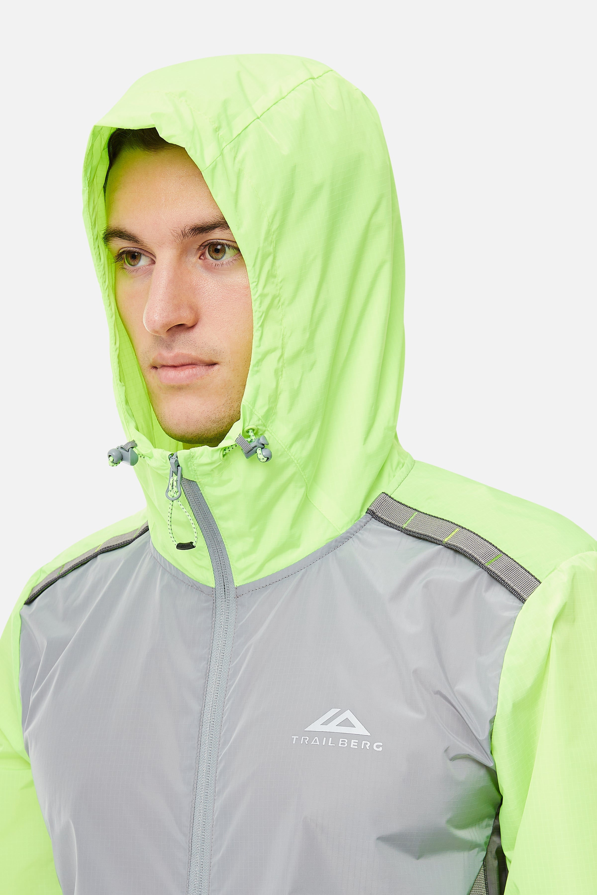 SS25 Triathlon Windbreaker - Smoke Grey/Moon Grey/Neon Lime