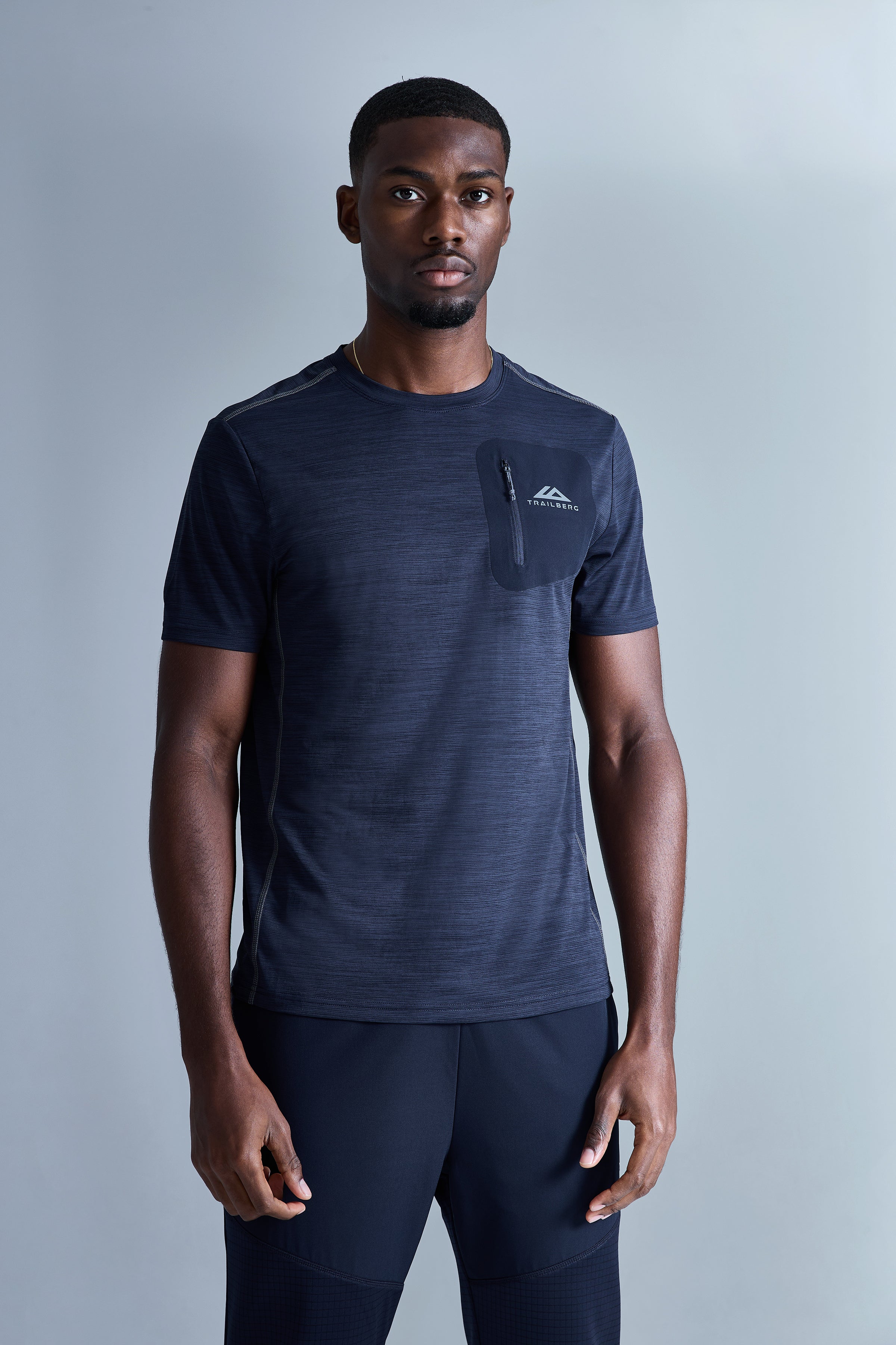 District Gridded Fleece Triset - Deep Ocean/Storm grey