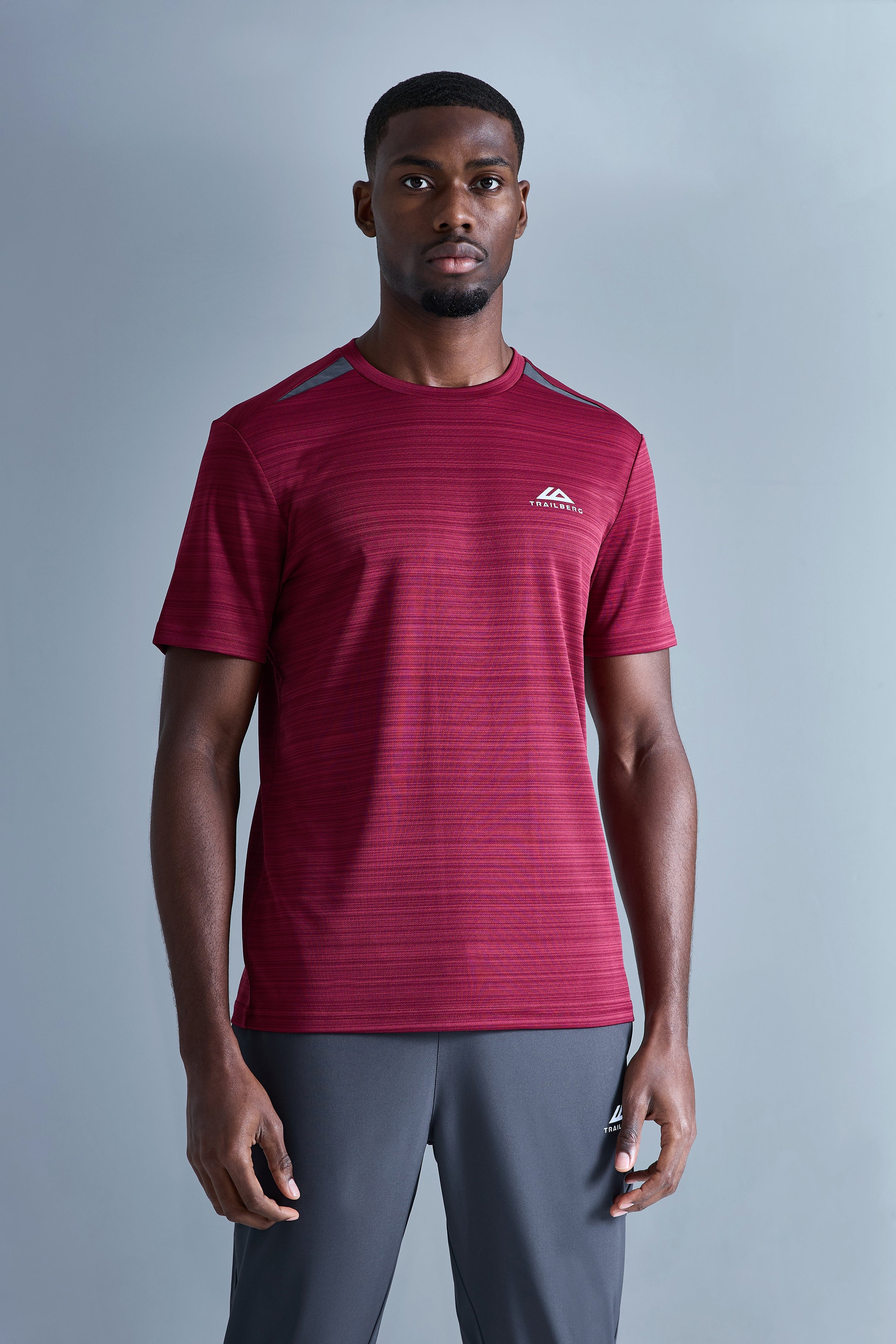 AW25 Cloud Tee - Crimson Velvet/Volcano Grey