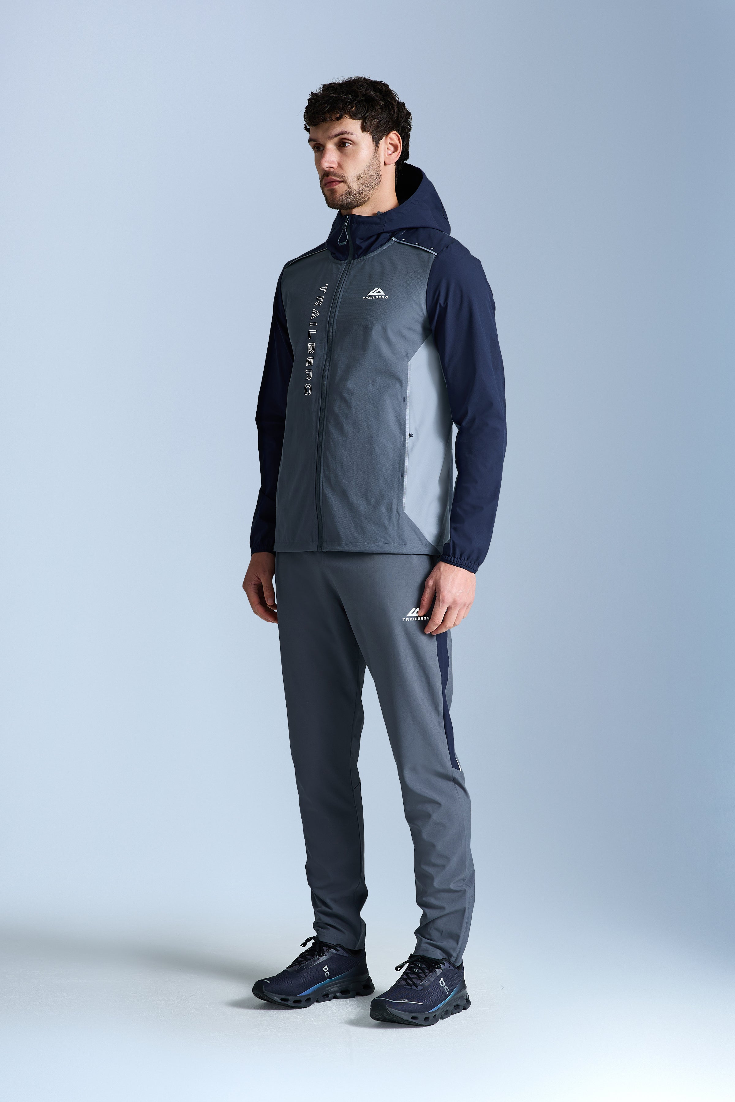 AW25 Triathlon Tracksuit - Storm Grey/Navy Blue