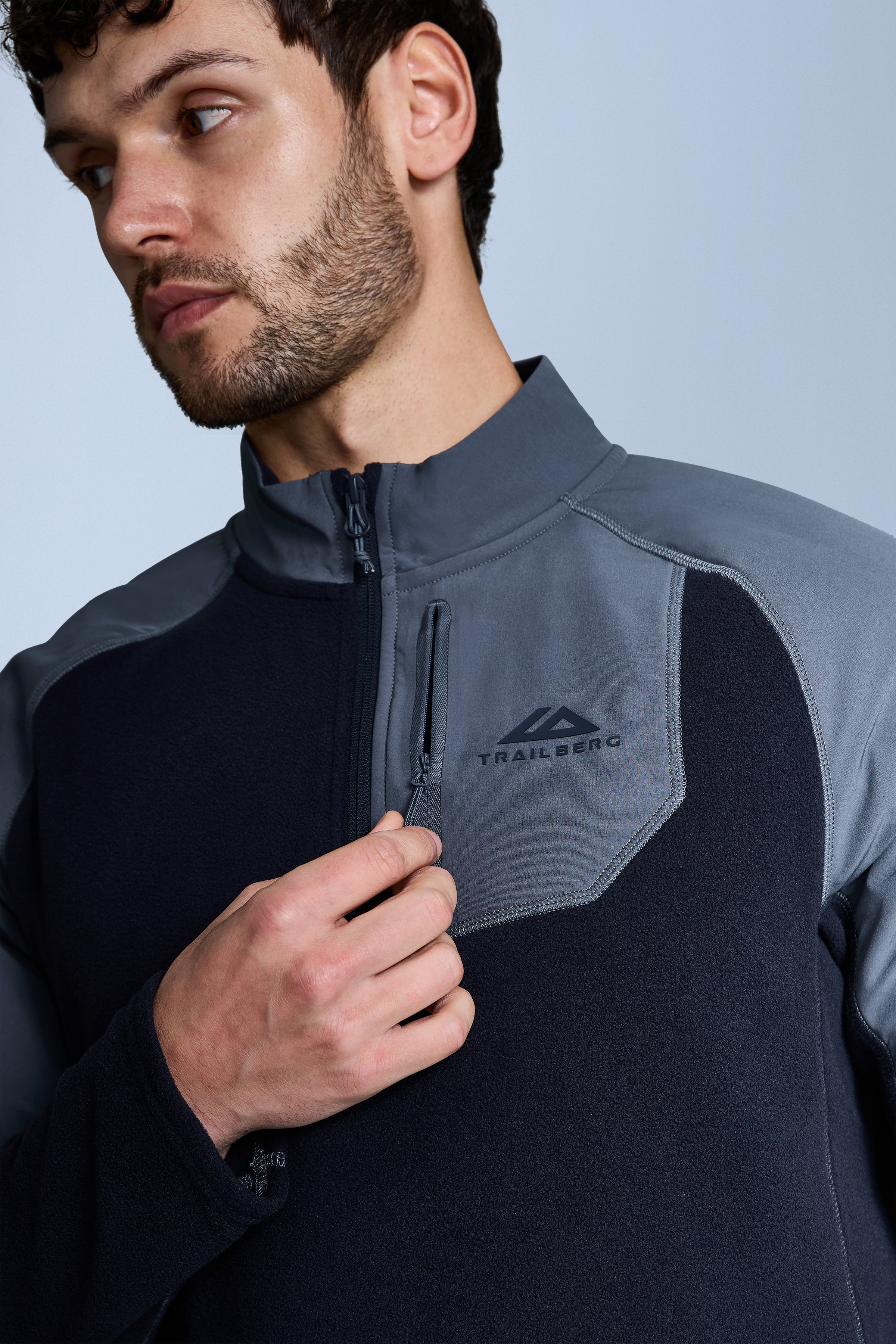 Sierra 1/4 Zip - Deep Ocean/Storm Grey