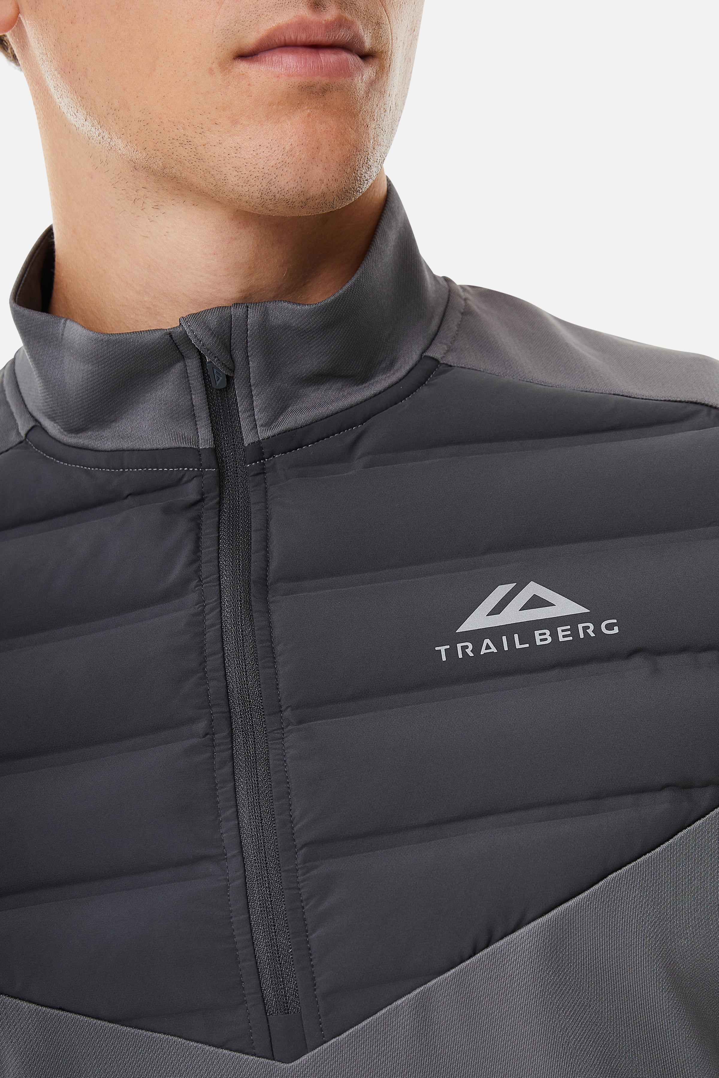 Rhine Hybrid Quarter Zip - Grey/Dark Grey