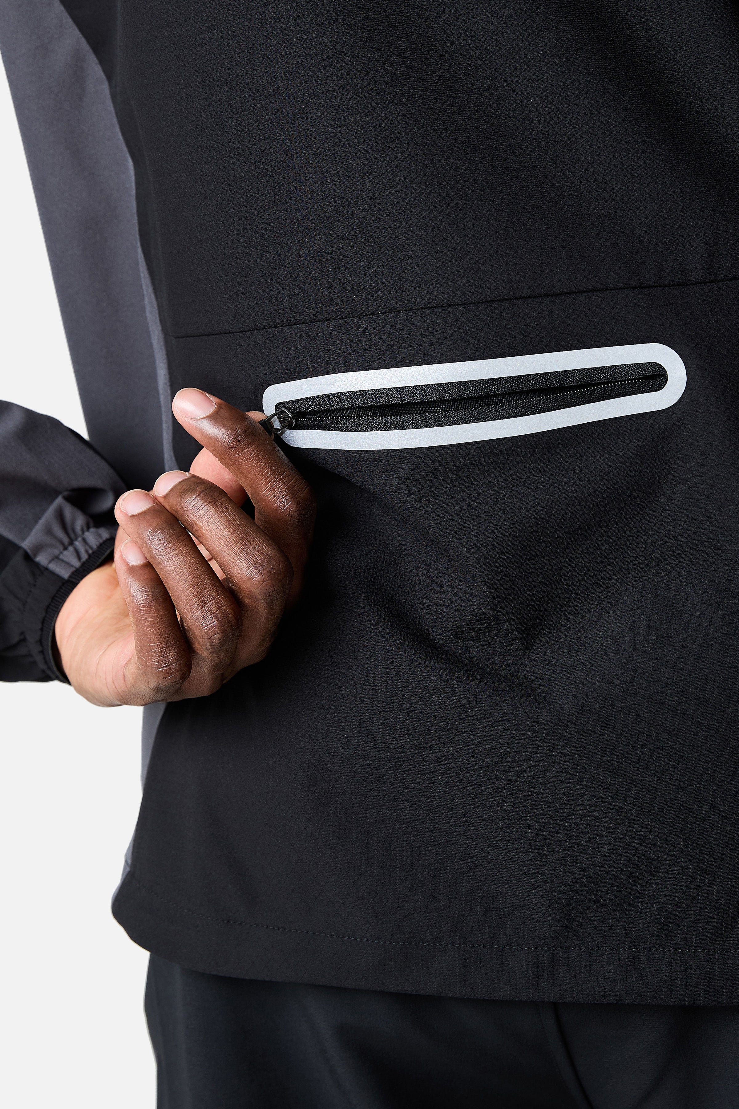 SS26 Triathlon Windbreaker - Black/Volcano Grey/Blazing Red