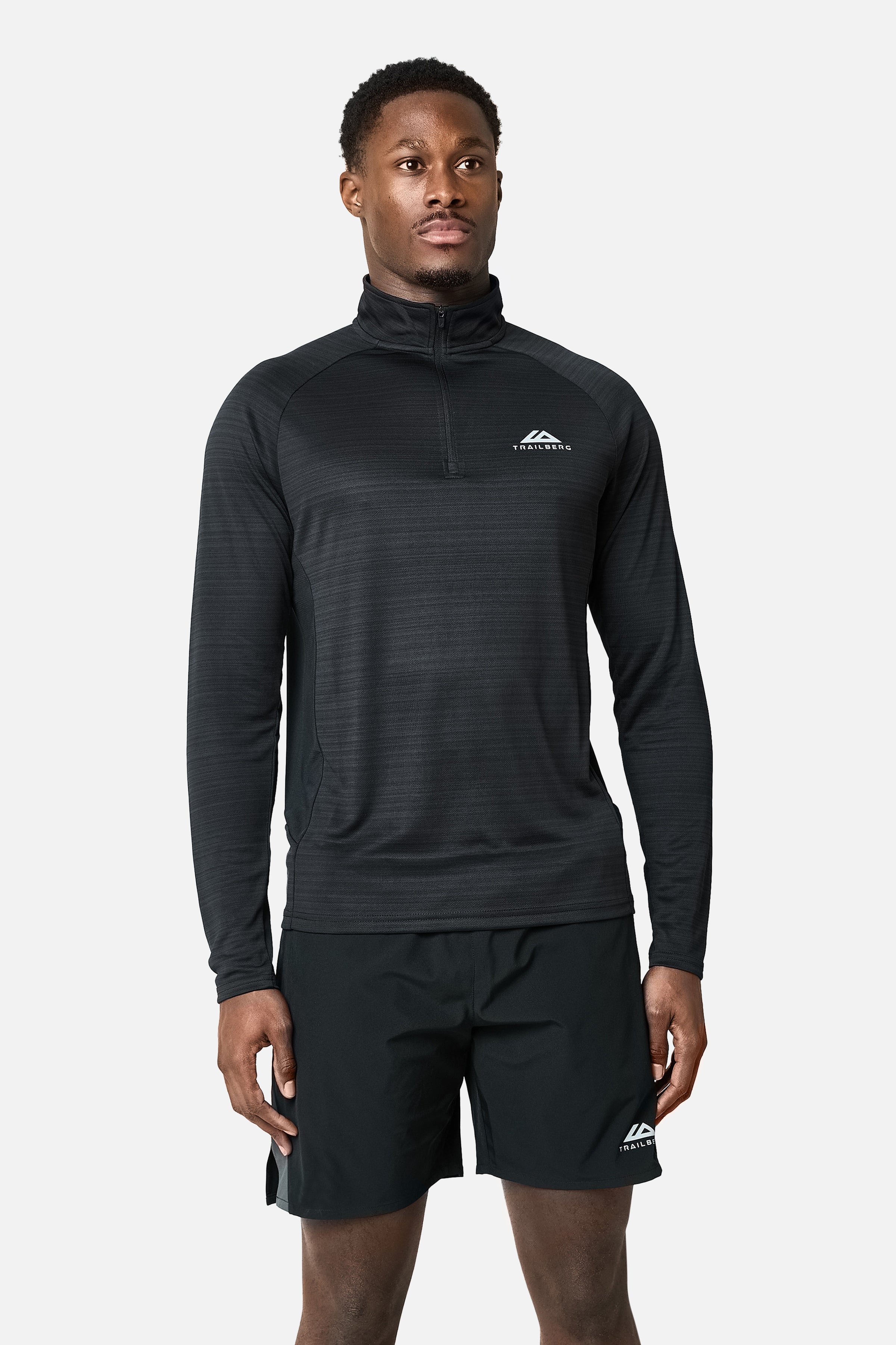 SS26 Cloud 1/4 Zip - Black/Volcano Grey