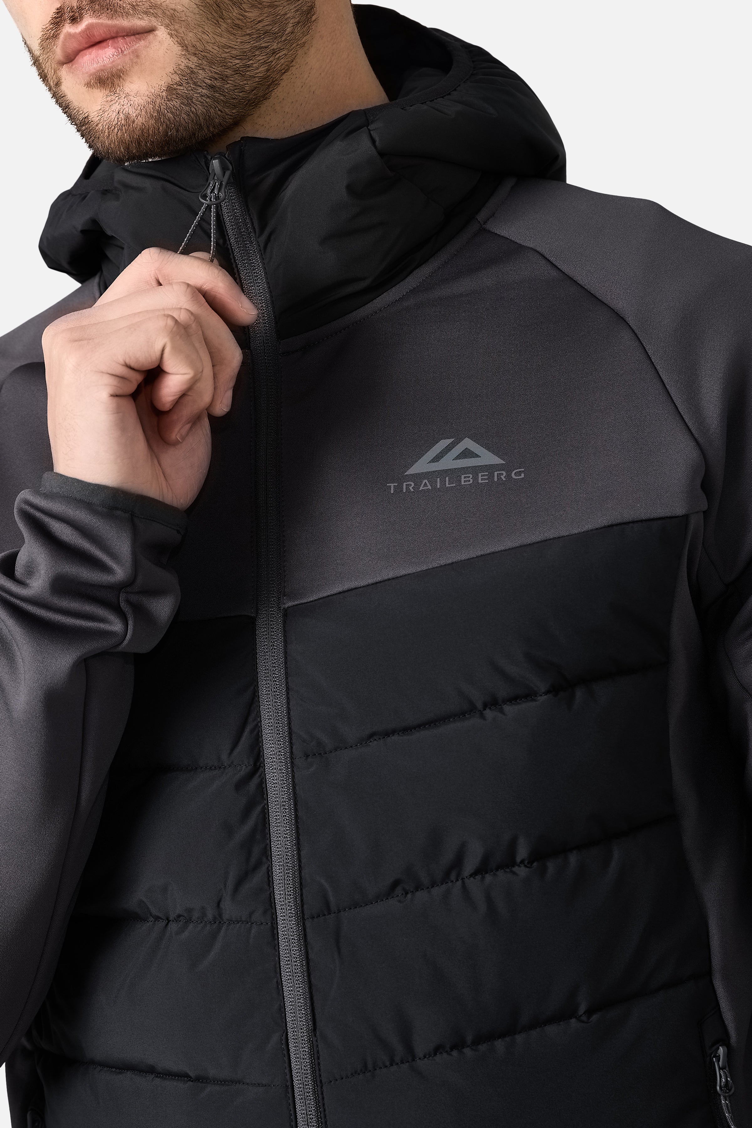 Rhine Winterised Hybrid Hood - Volcano Grey/Black