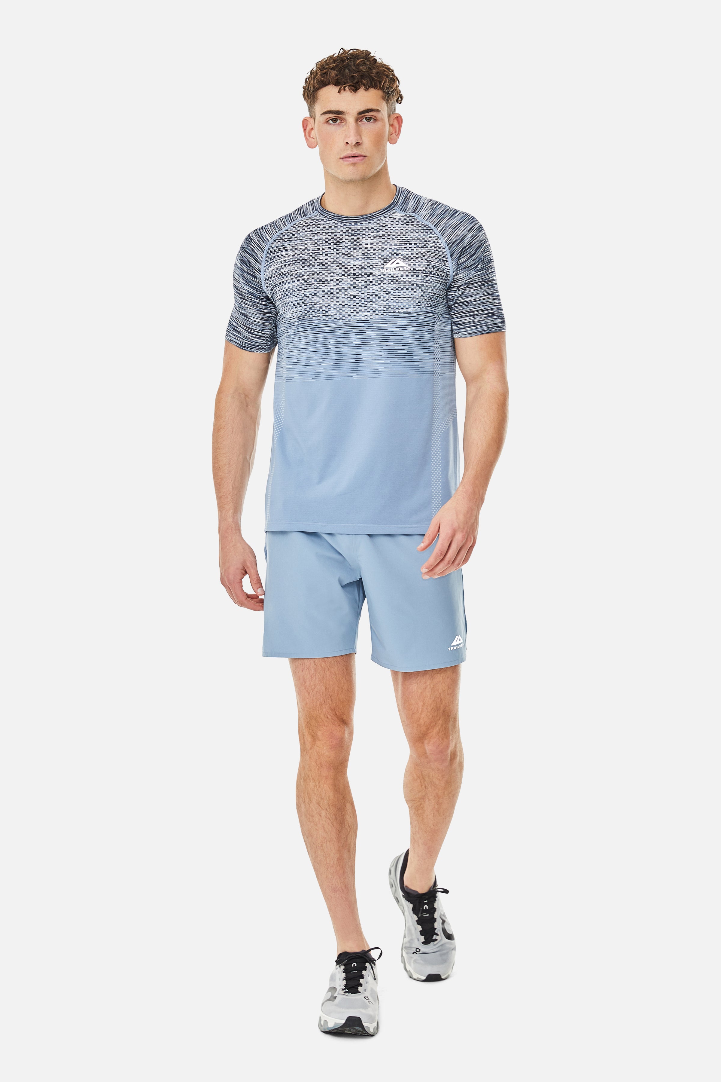 Apex Seamless Tee - Washed Indigo/Eclipse Blue/Deep Ocean/White