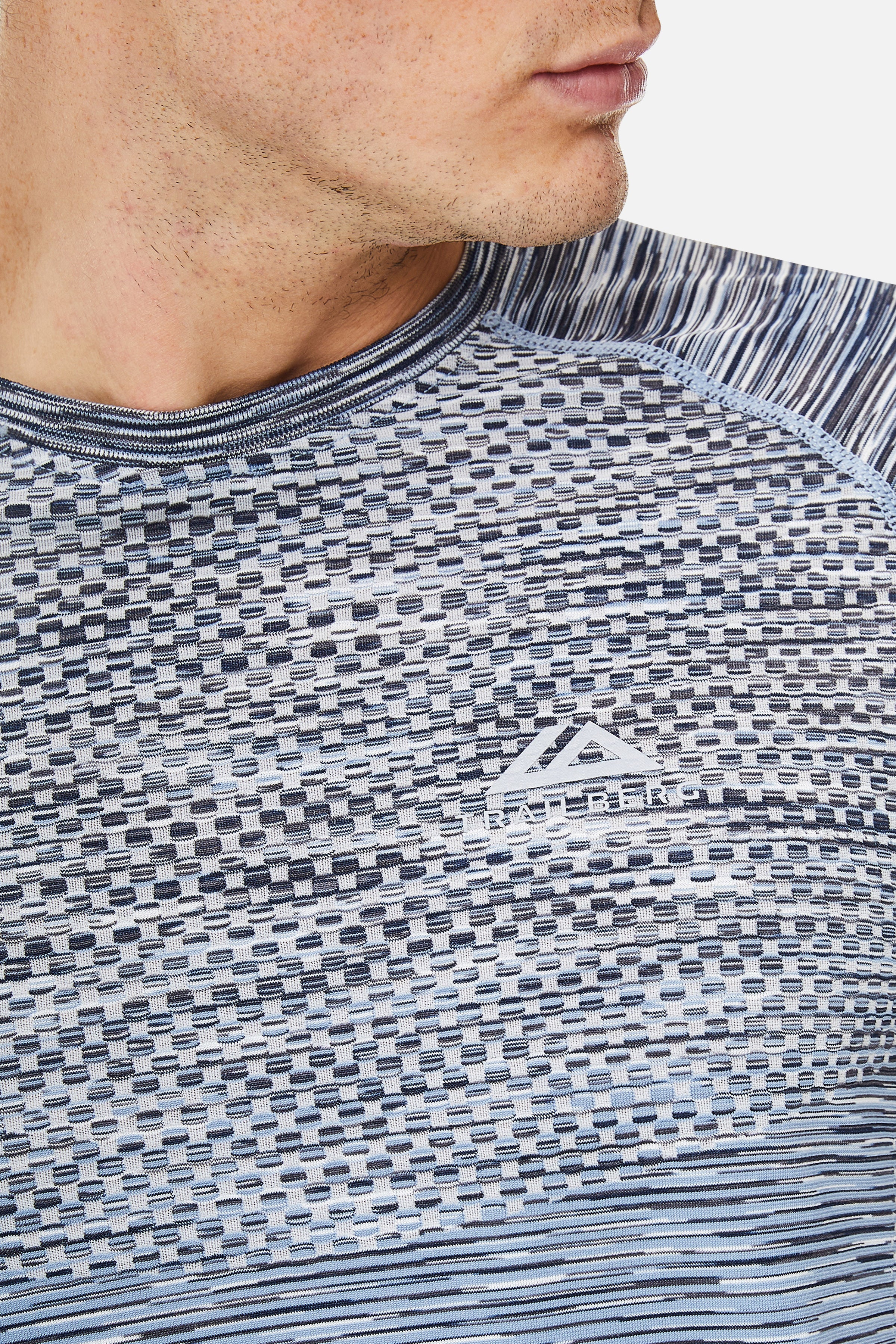 Apex Seamless Tee - Washed Indigo/Eclipse Blue/Deep Ocean/White
