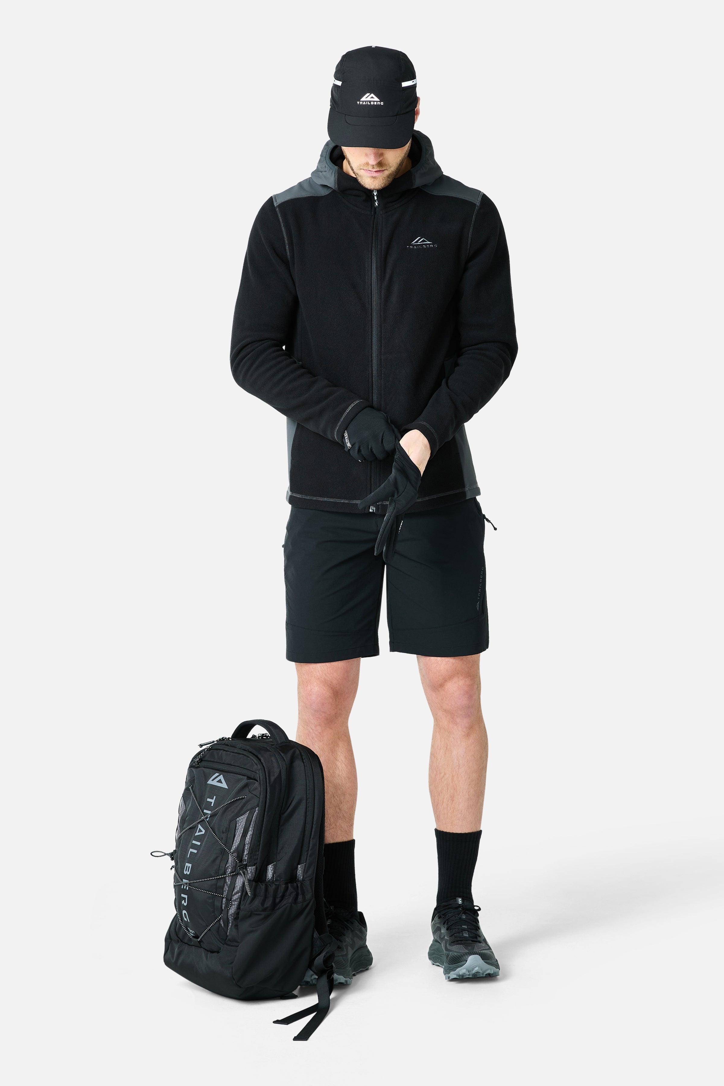 Tundra Microfleece Hybrid Hood - Black/Volcano Grey