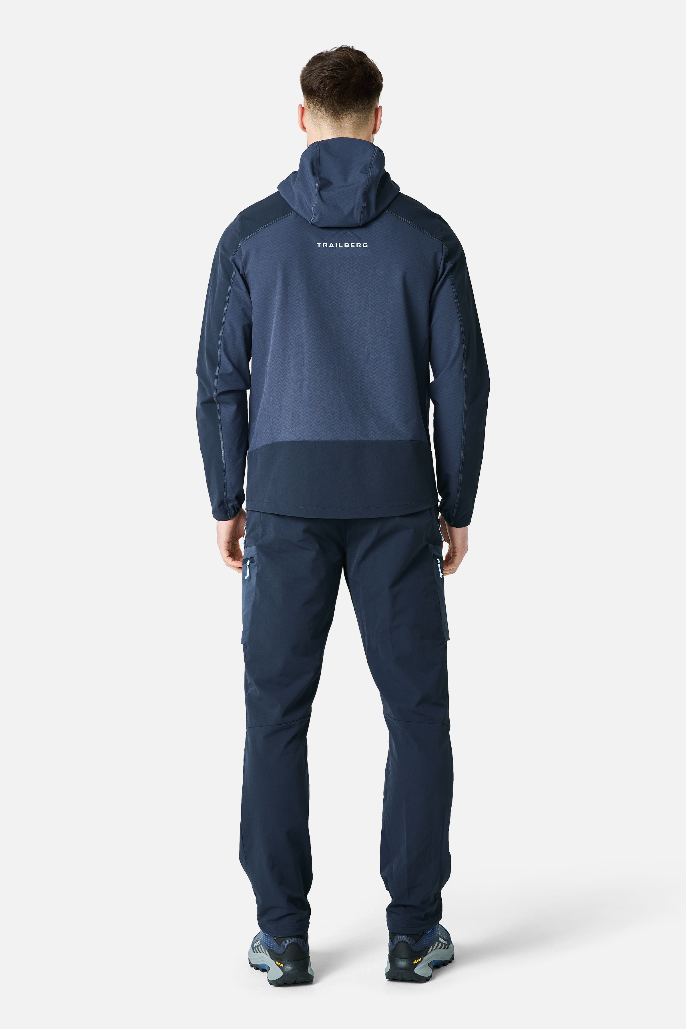 Caldera Gridded Fleece Tracksuit - Storm Blue/Deep Ocean