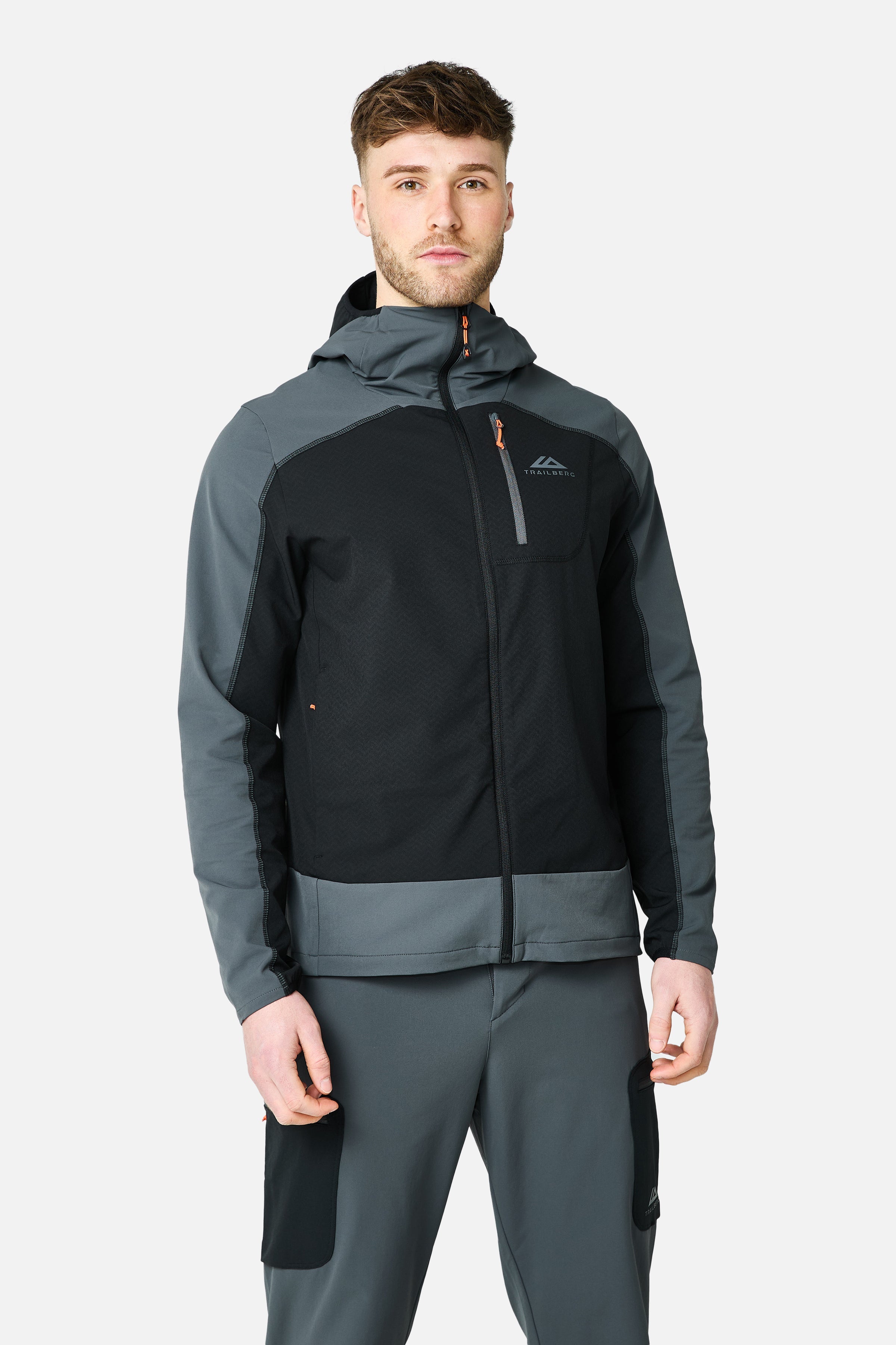 Caldera Gridded Fleece Tracksuit - Black/Grey