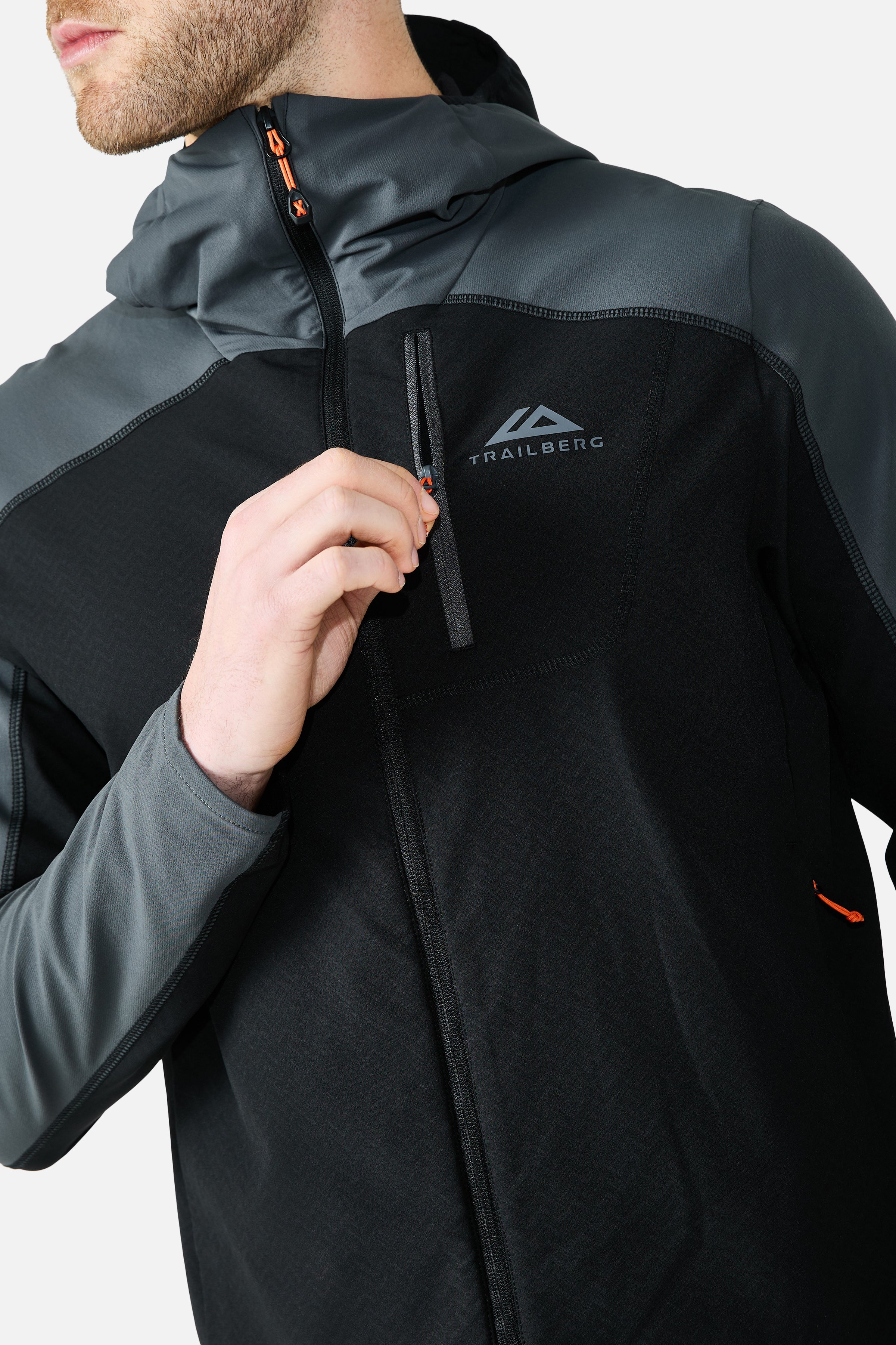 Caldera Gridded Fleece Tracksuit - Black/Grey