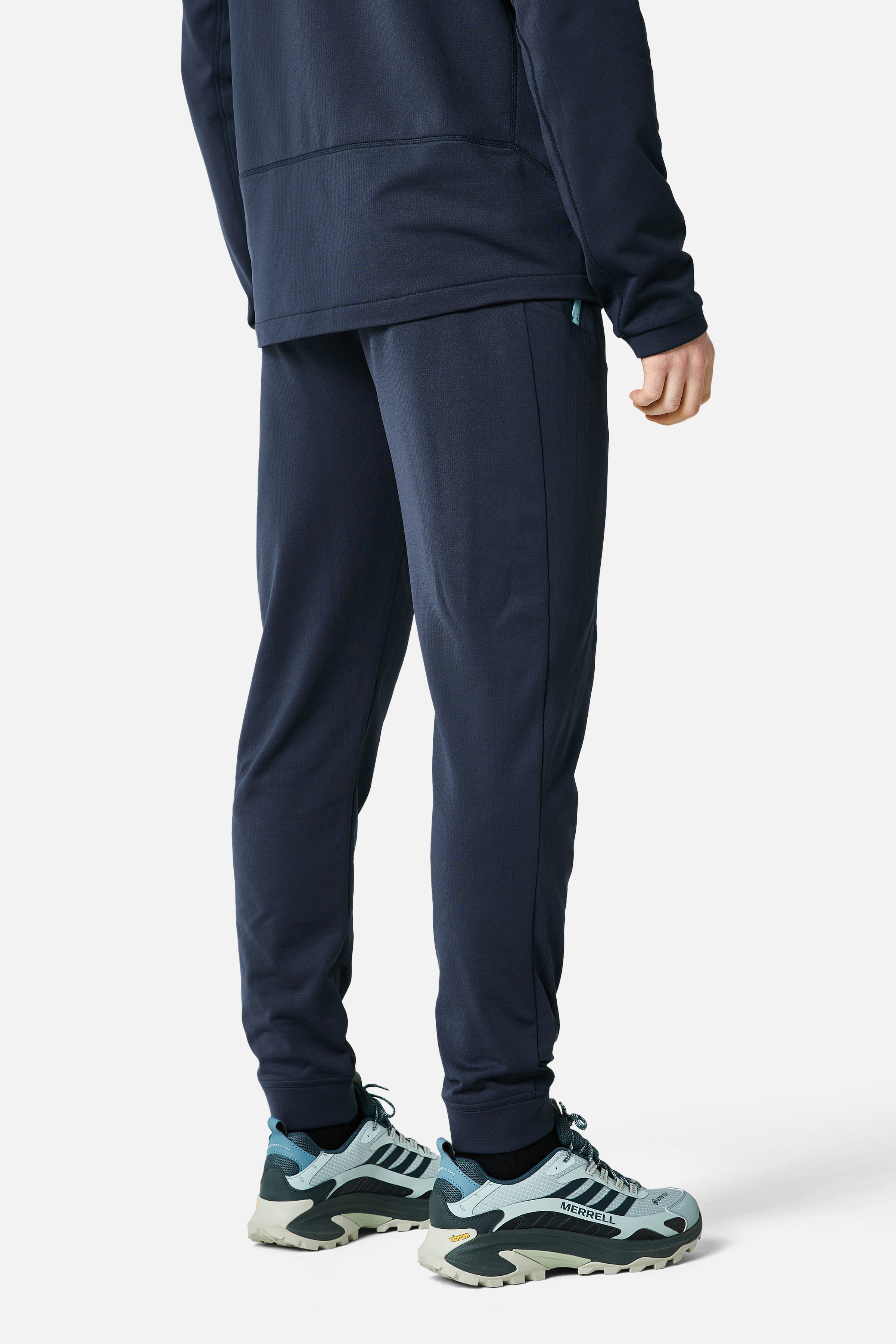 Vale Gridded Fleece Tracksuit - Storm Blue/Deep Ocean