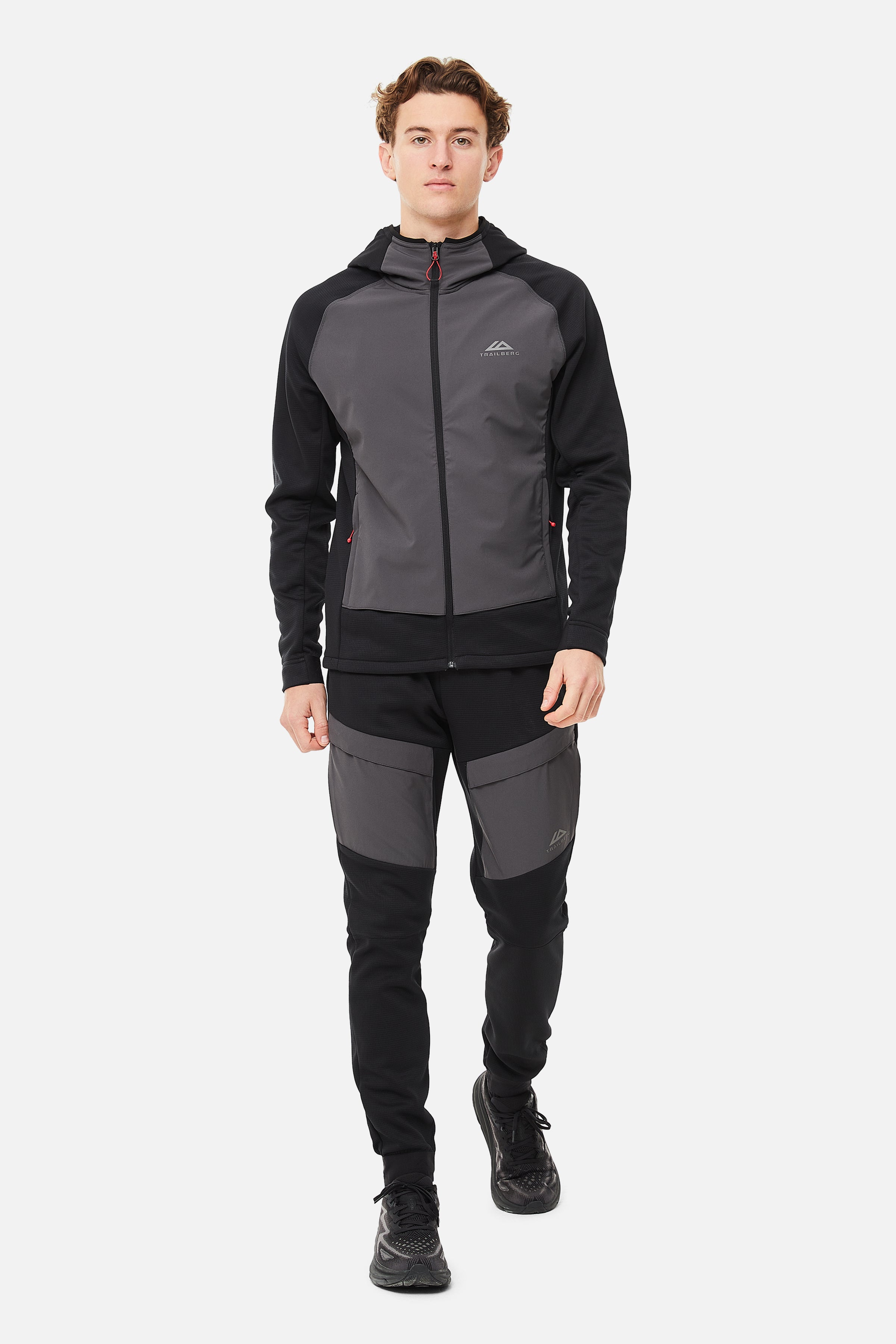 Glacier Fleece Hood - Black/Grey