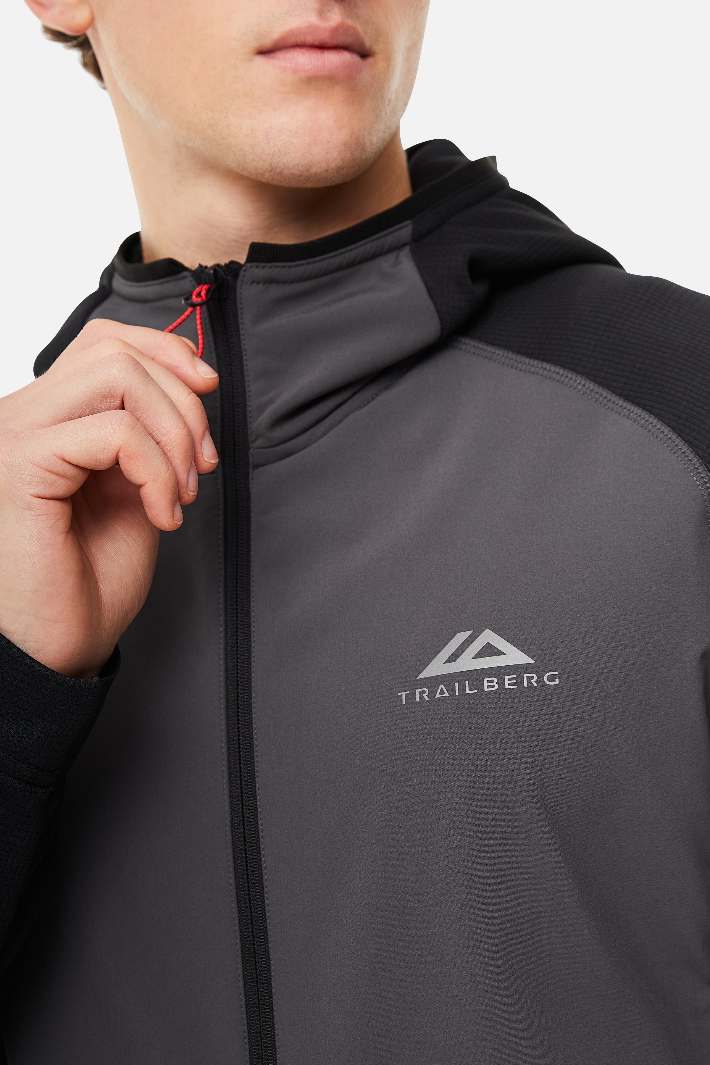 Glacier Fleece Hood - Black/Grey