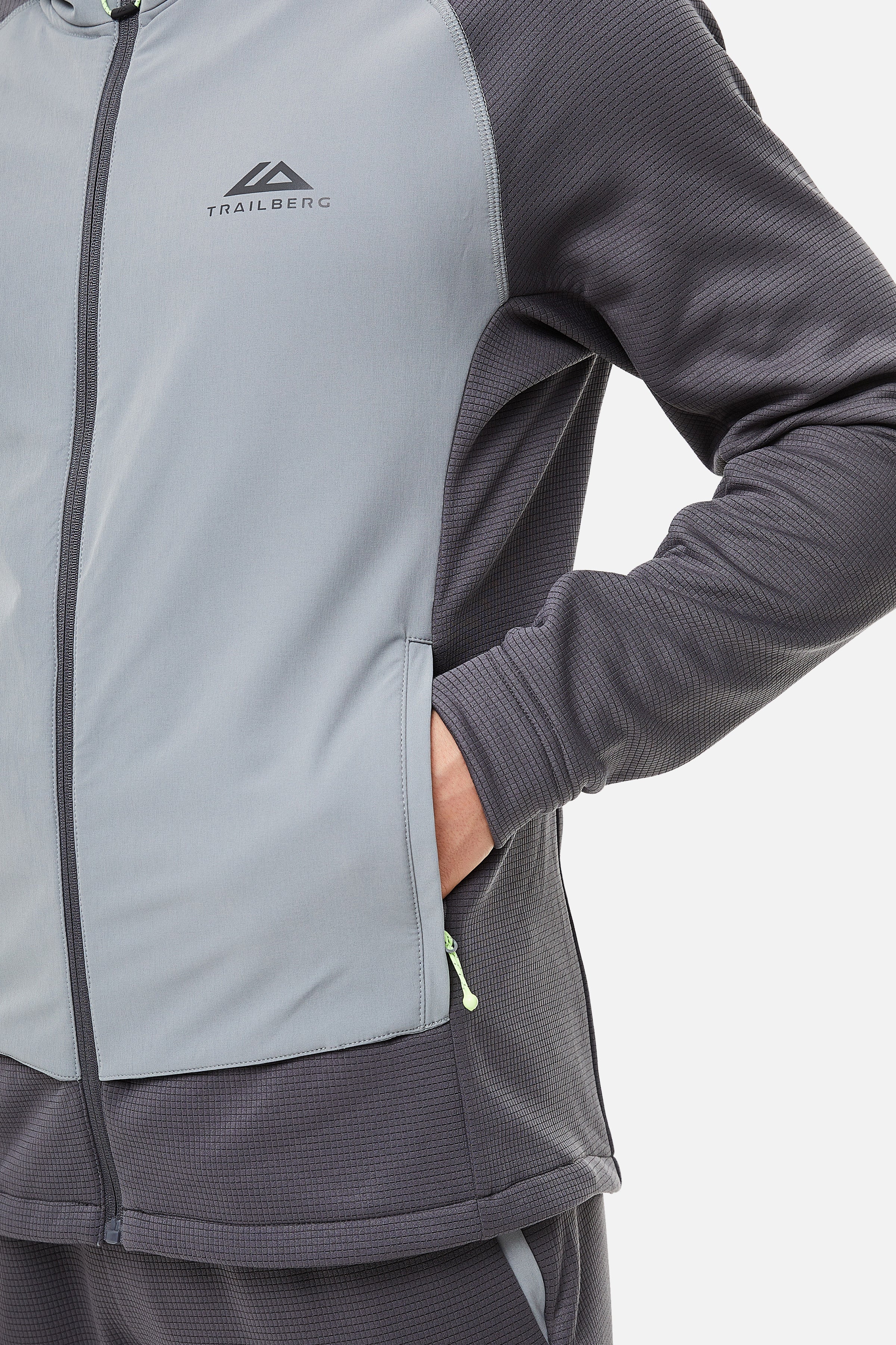 Glacier Fleece Hood - Charcoal/Grey