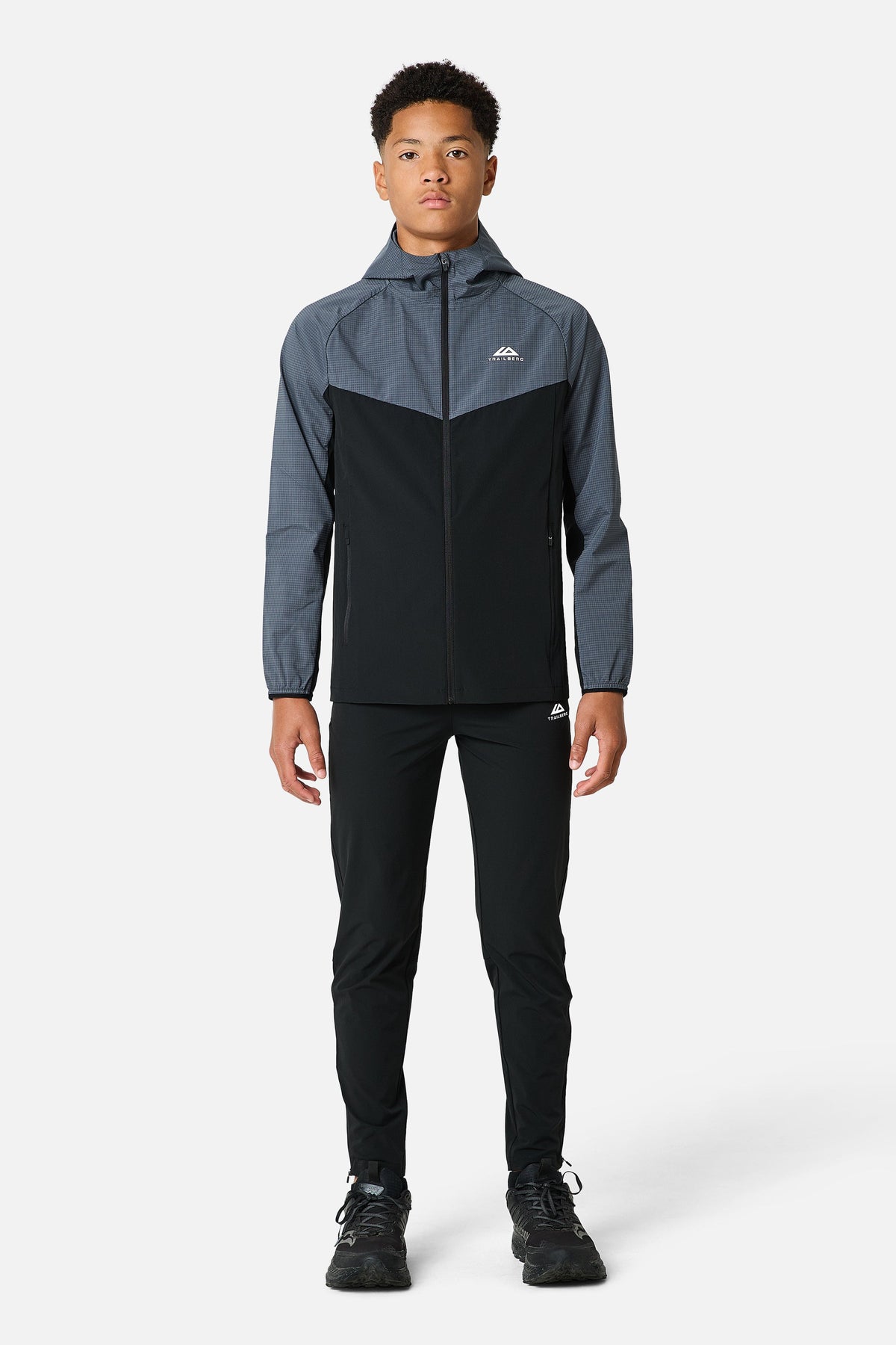 Boys Rapid Grid 2.0 Windbreaker - Black/Graphite Grey