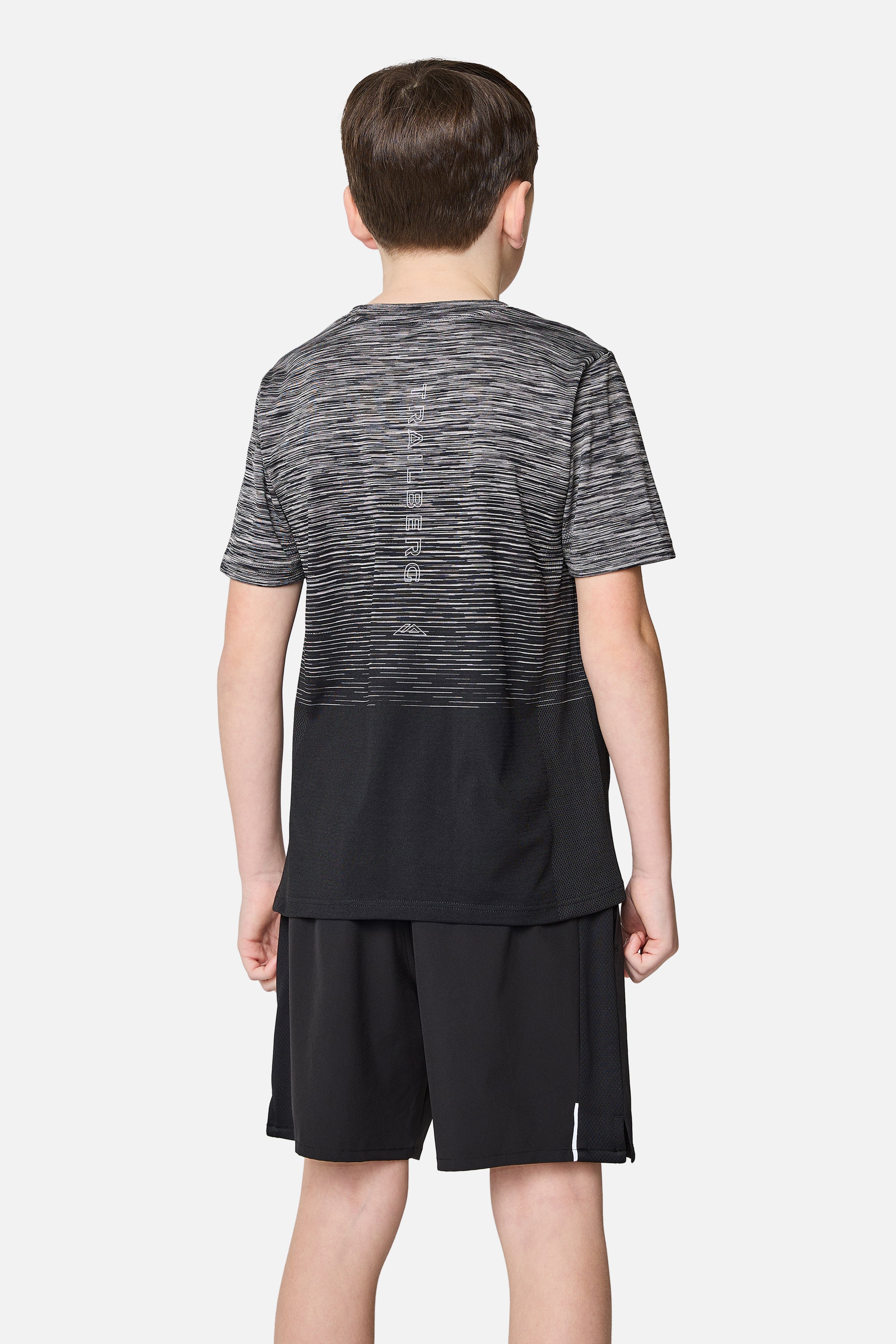 Boys Frequency Seamless Tee - Black/Moon Grey