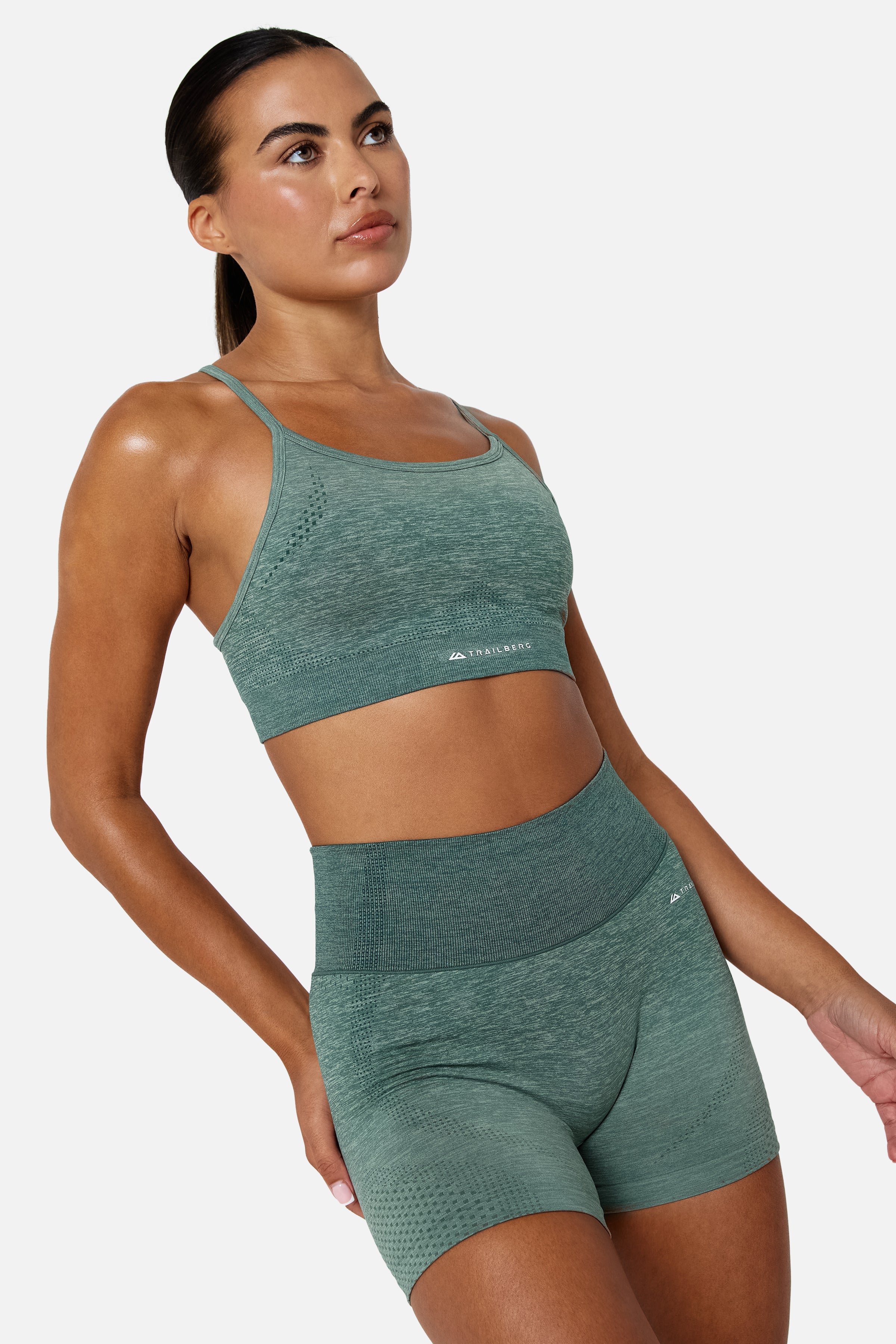 Womens Evocurve Seamless Cycling Short - Aloe Frost