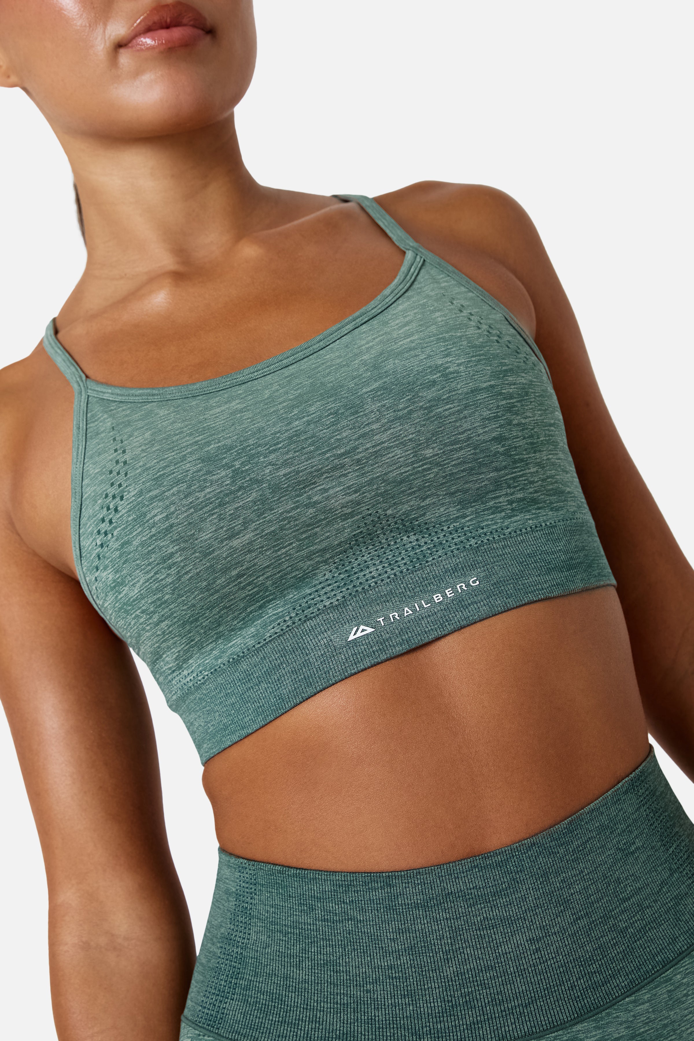 Womens Evocurve Seamless Strappy Bra - Aloe Frost