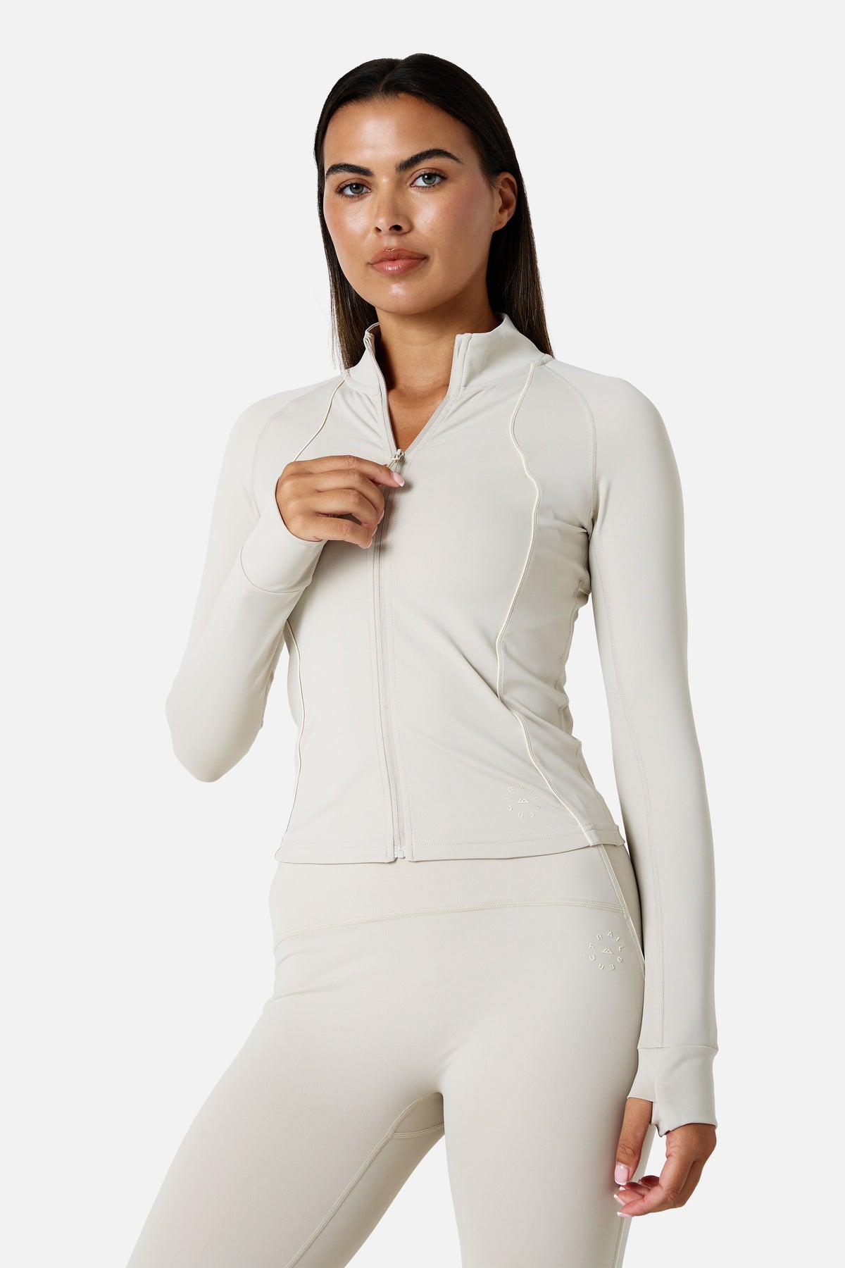 Womens Ignite Woven Track Jacket - Mercury Mist/Candlelight White
