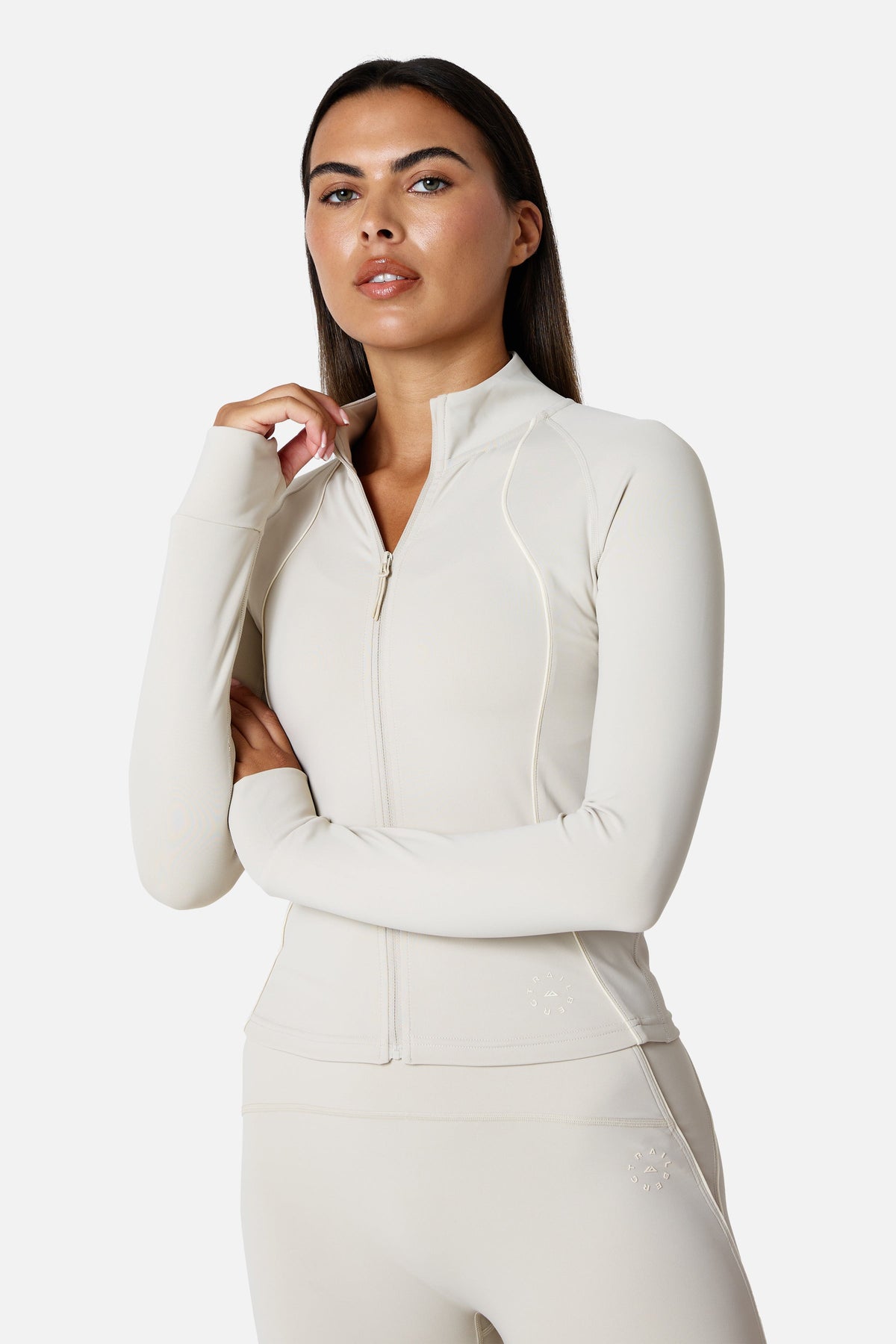 Womens Ignite Woven Track Jacket - Mercury Mist/Candlelight White