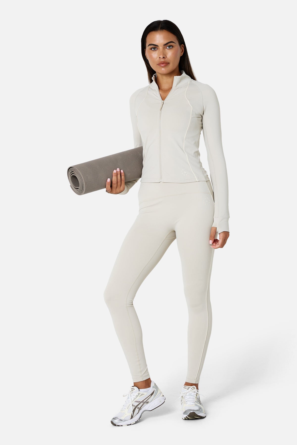 Womens Ignite Woven Track Jacket - Mercury Mist/Candlelight White