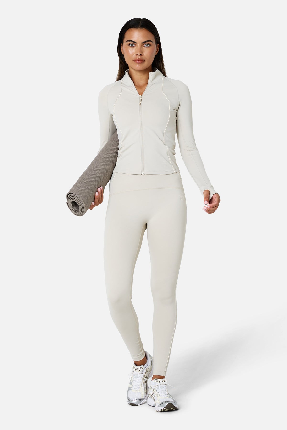 Womens Ignite Woven Track Jacket - Mercury Mist/Candlelight White