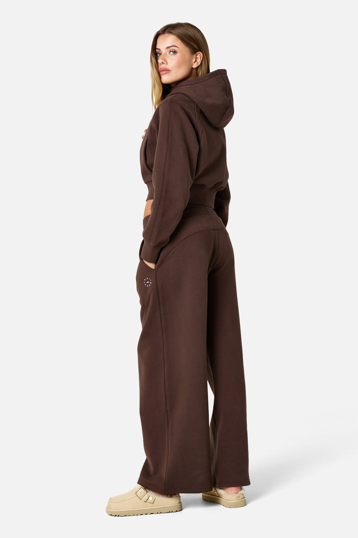 Womens Sculpt Fleece Jogger - Bitter Chocolate