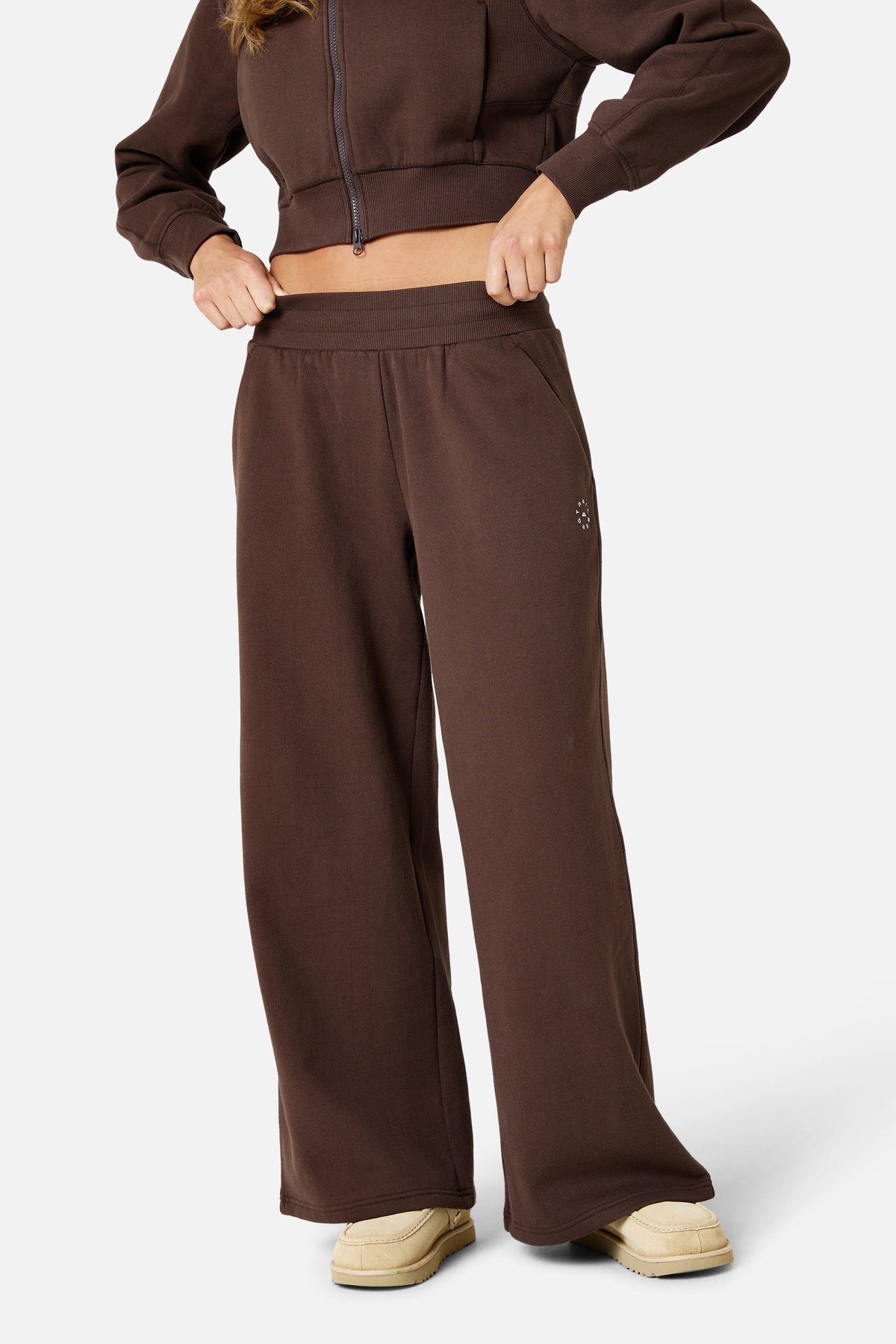 Womens Sculpt Fleece Jogger - Bitter Chocolate