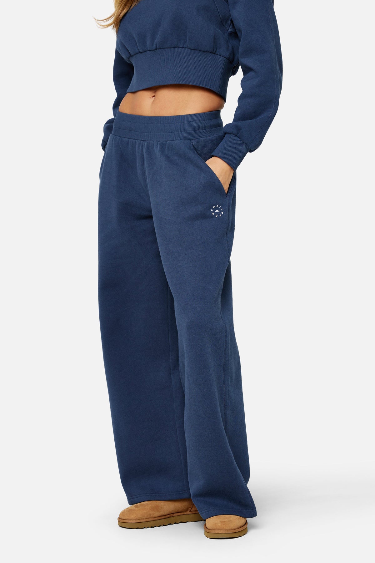 Womens Sculpt Fleece Jogger - Storm Blue