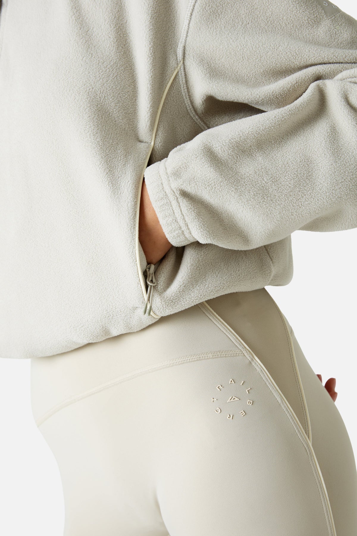 Womens Ignite Microfleece 1/4 Zip - Mercury Mist/Candlelight White