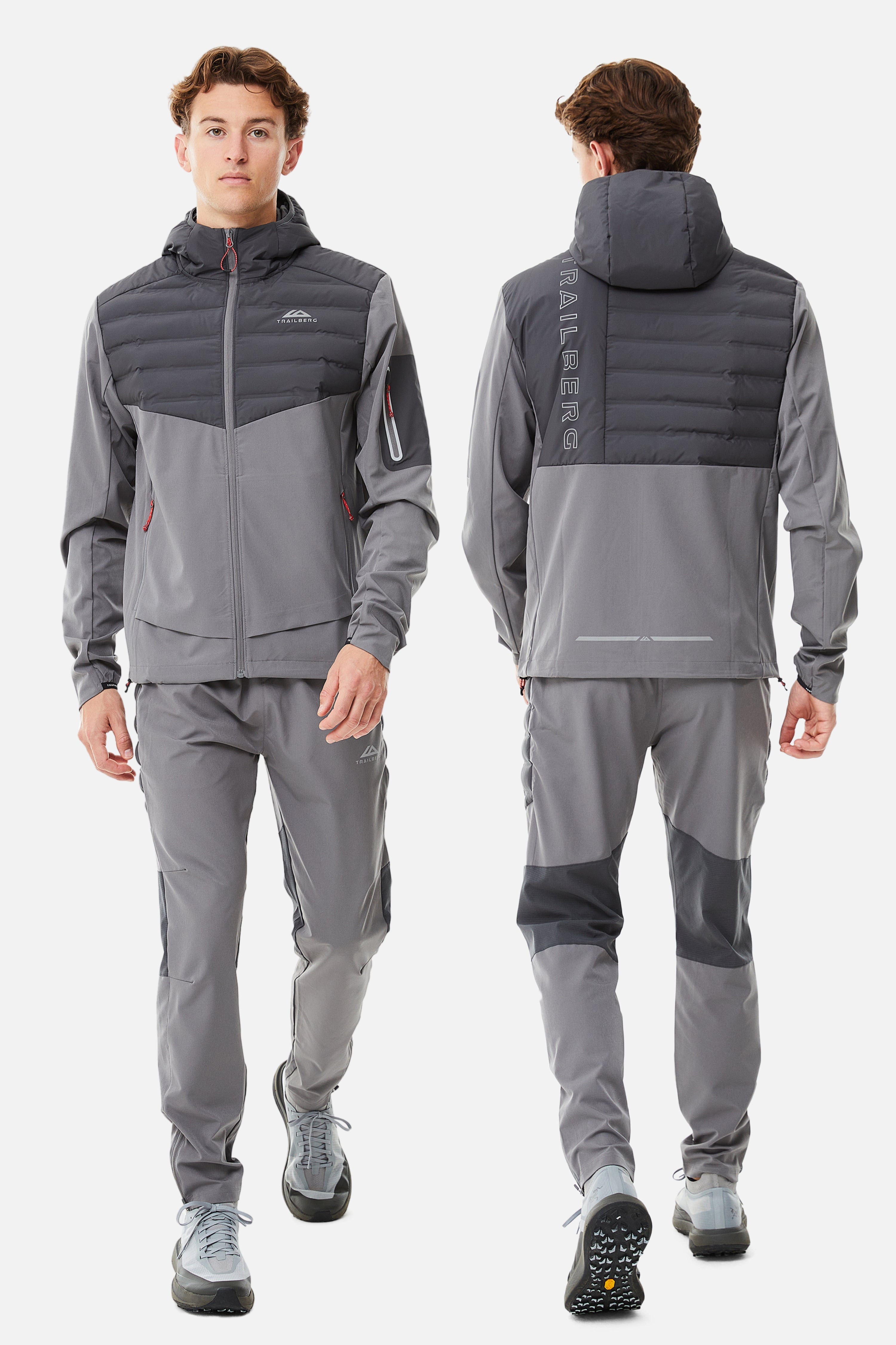 Rhine Hybrid Tracksuit - Grey/Dark Grey
