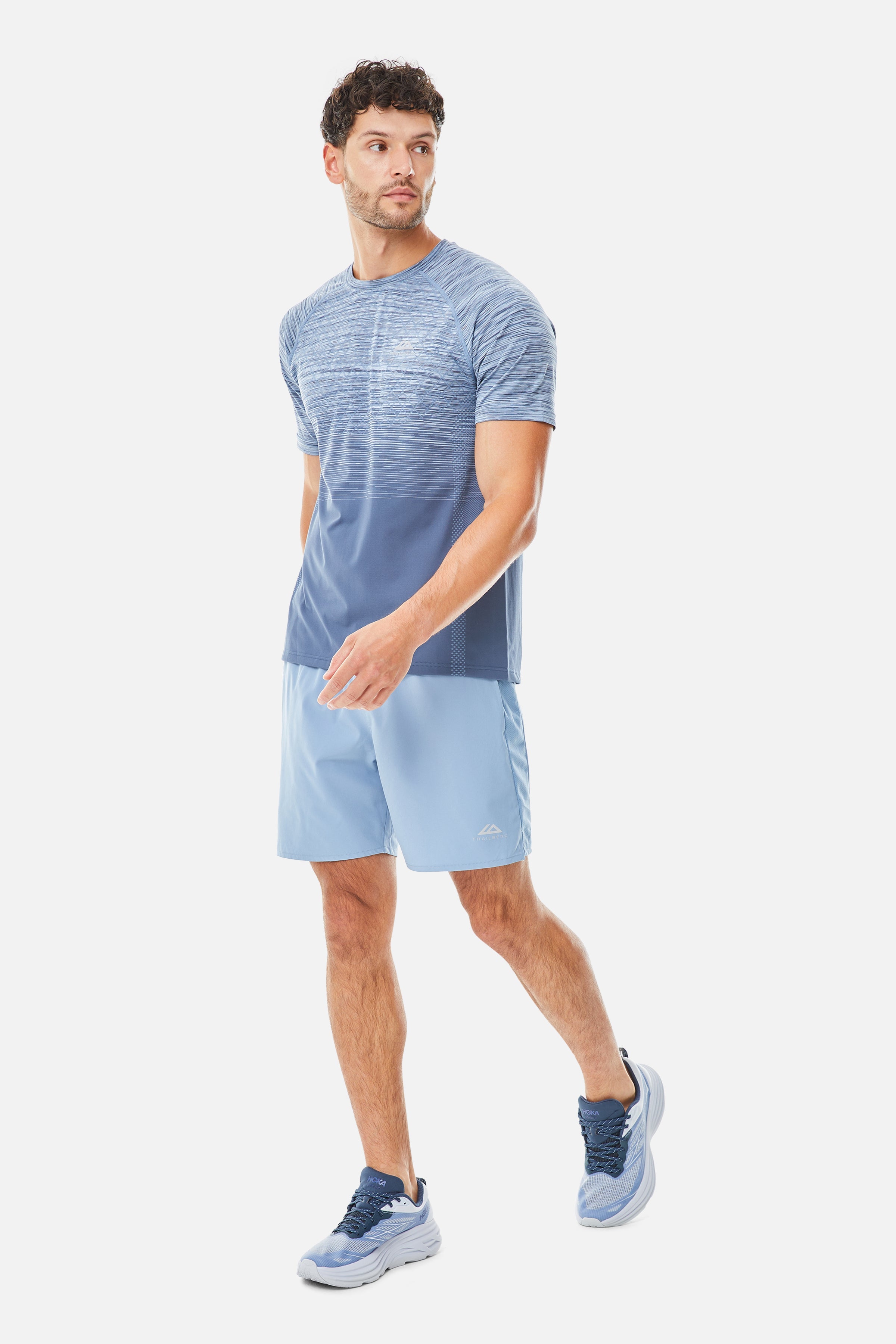 Stride Seamless Tee  - Breeze/Washed Indigo/Blue Frost/Eclipse Blue