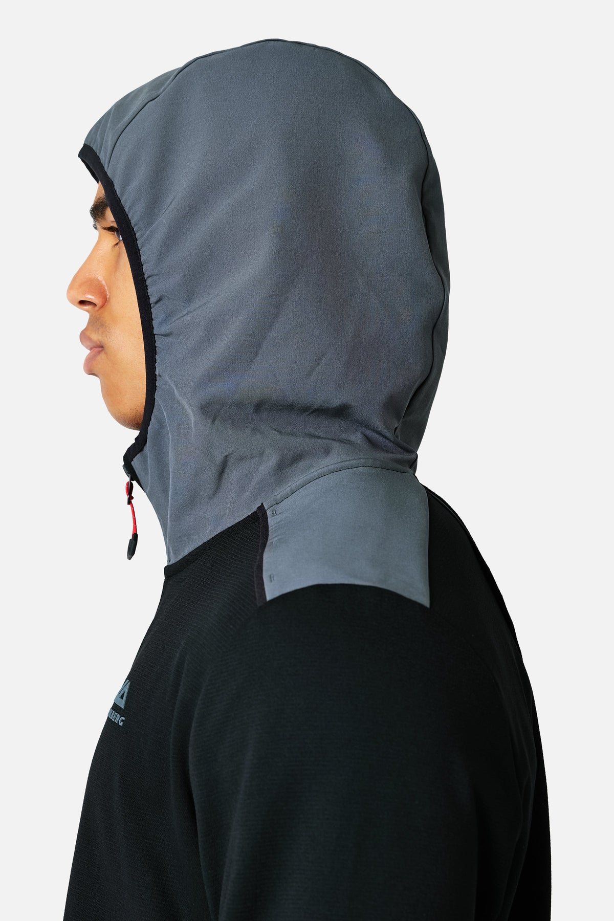 Triathlon Ultra Fleece Zip Hood - Black/Graphite Grey