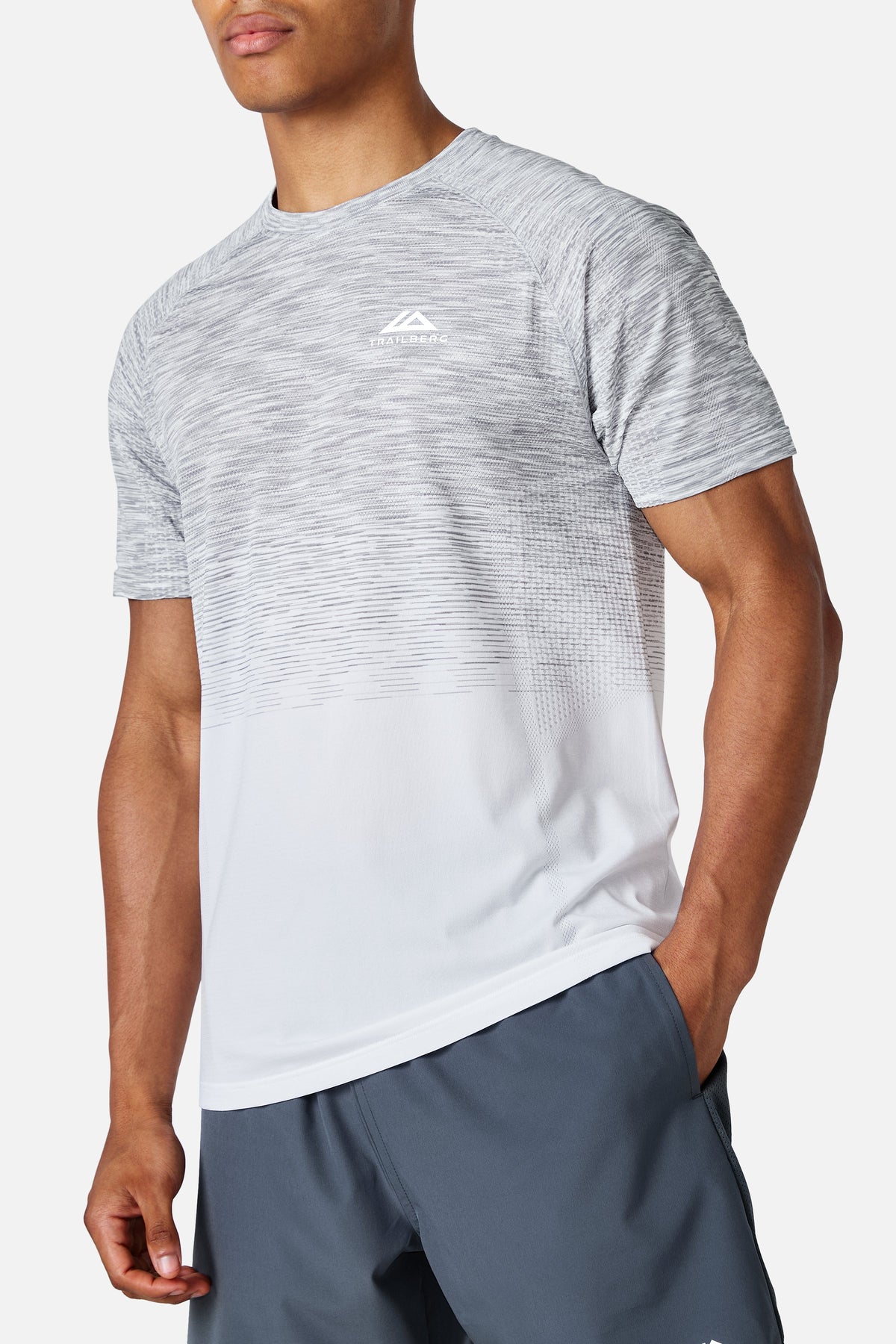 Arc Seamless 2.0 Tee - White/Concrete Grey/Lunar Grey