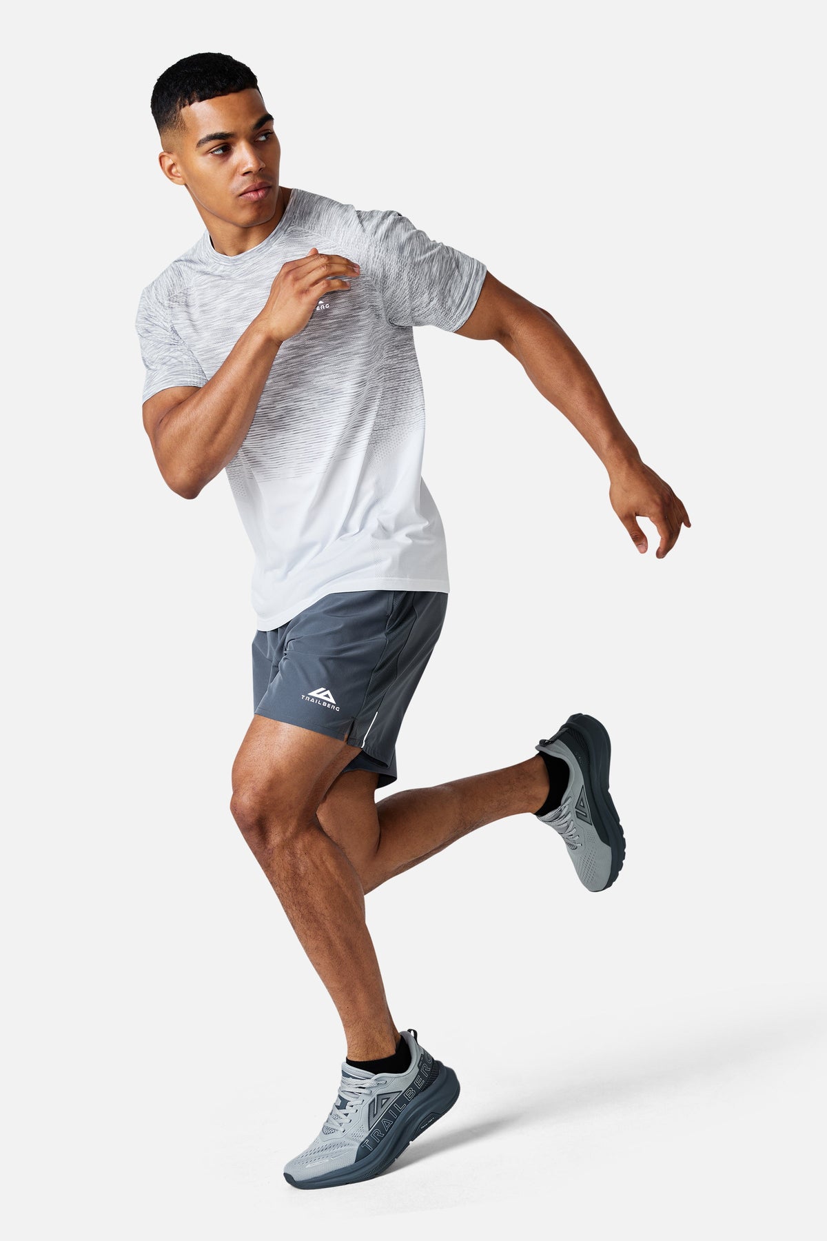 Arc Seamless 2.0 Tee - White/Concrete Grey/Lunar Grey